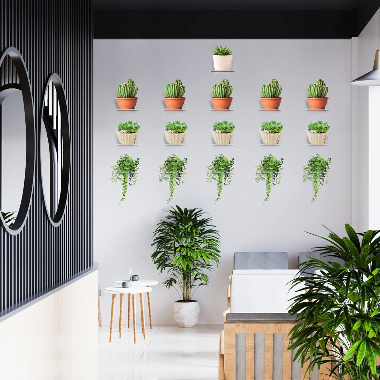 Estantes Flotantes de Acrílico Trailwalk YG-003 - Paquete de 16