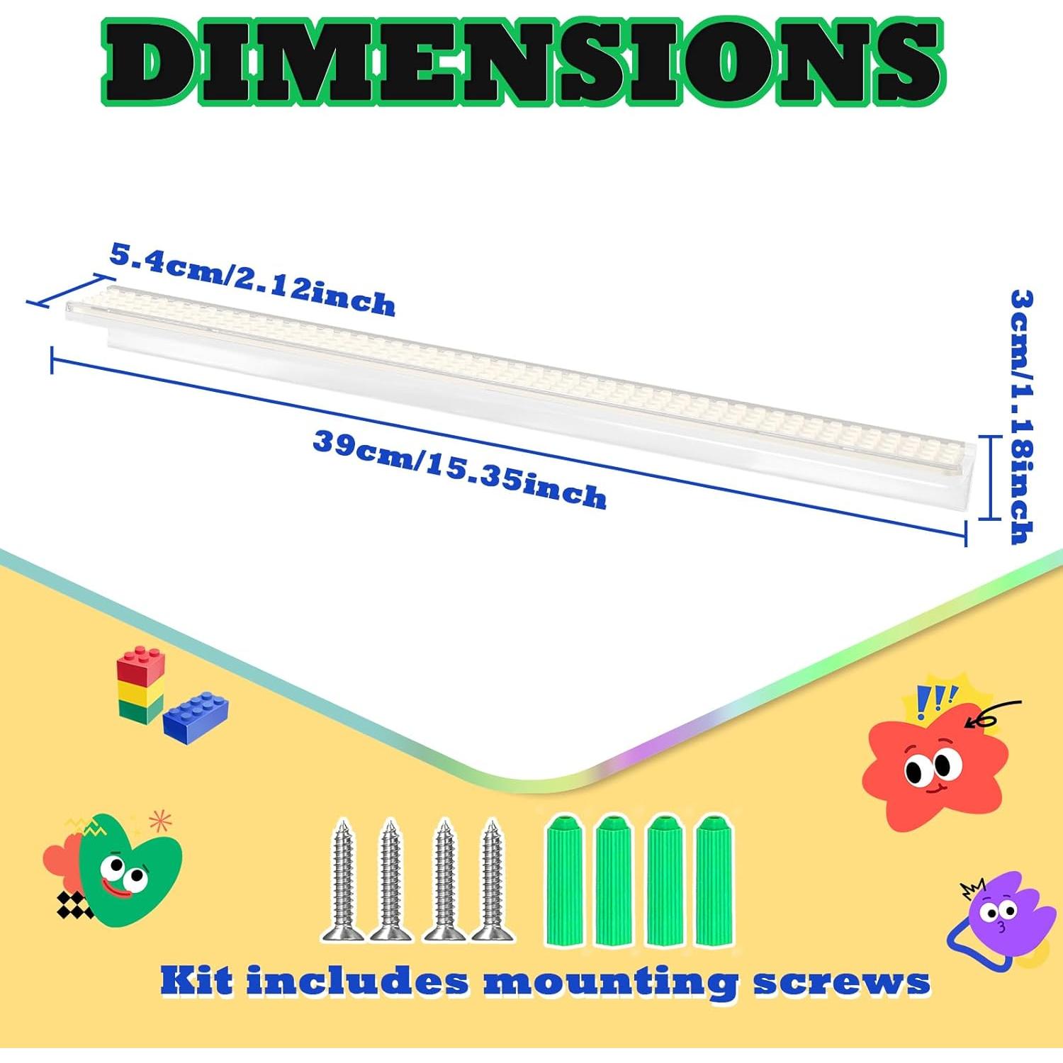 Estante Flotante de Exhibición Taladad para Minifiguras 3pcs