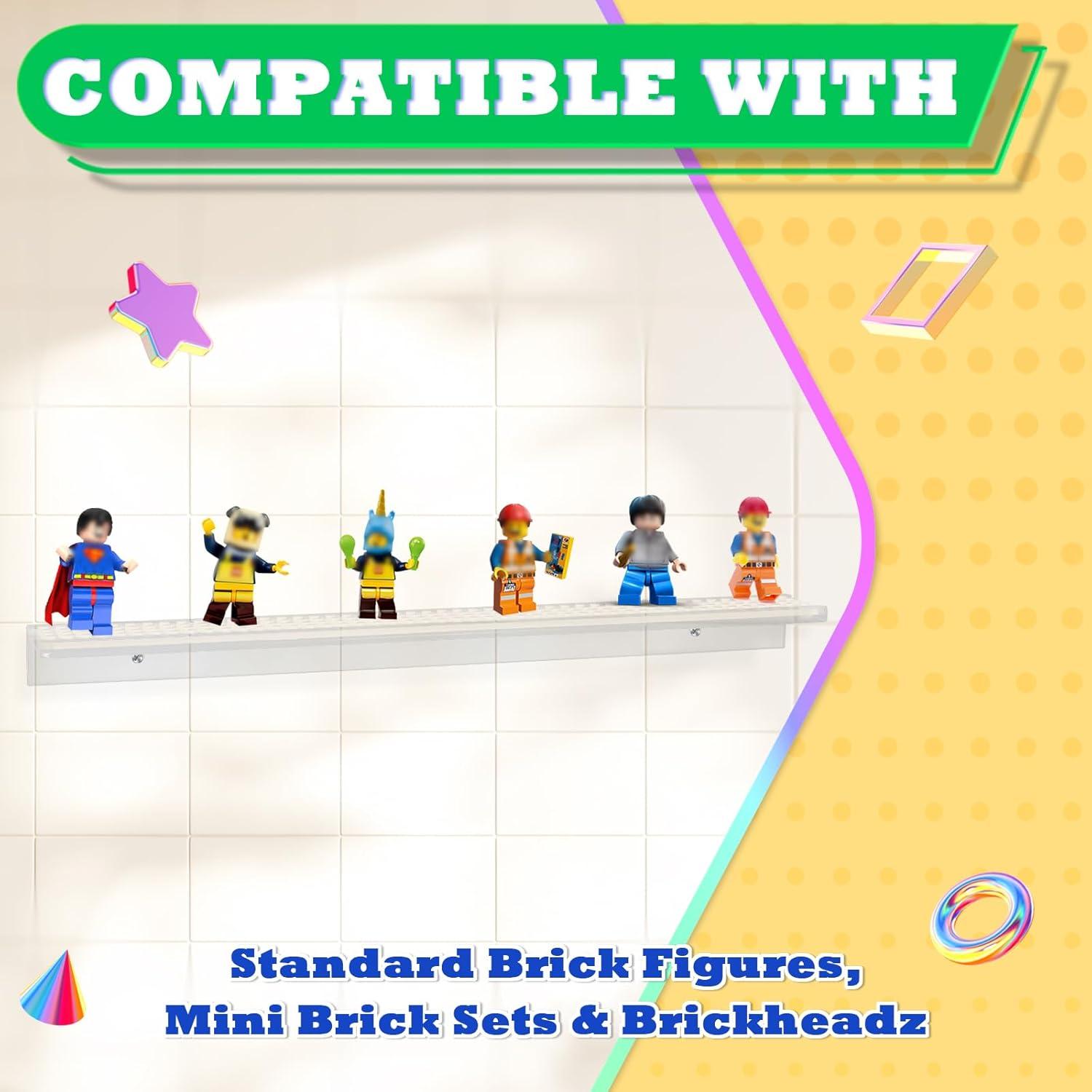 Estante Flotante de Exhibición Taladad para Minifiguras 3pcs