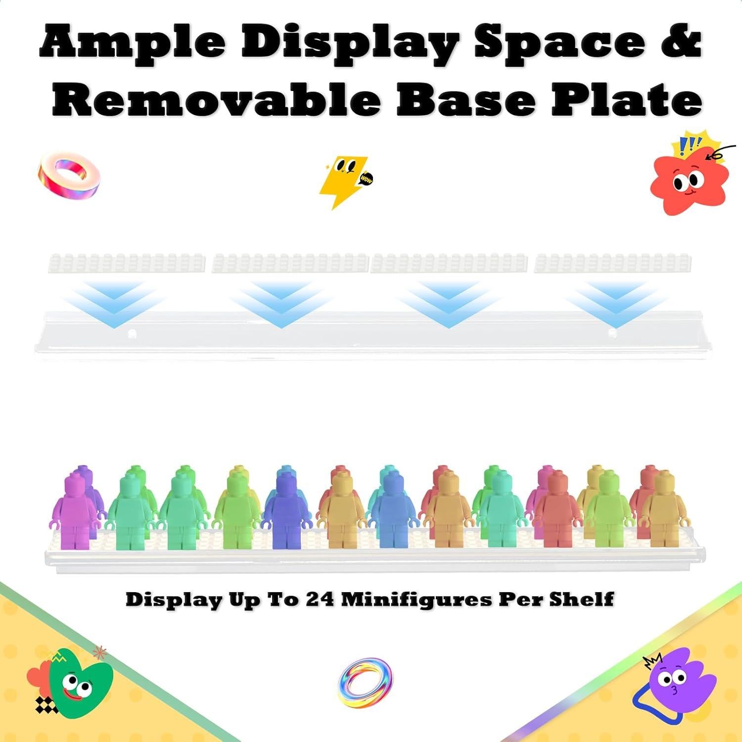 Estante Flotante de Exhibición Taladad para Minifiguras 3pcs