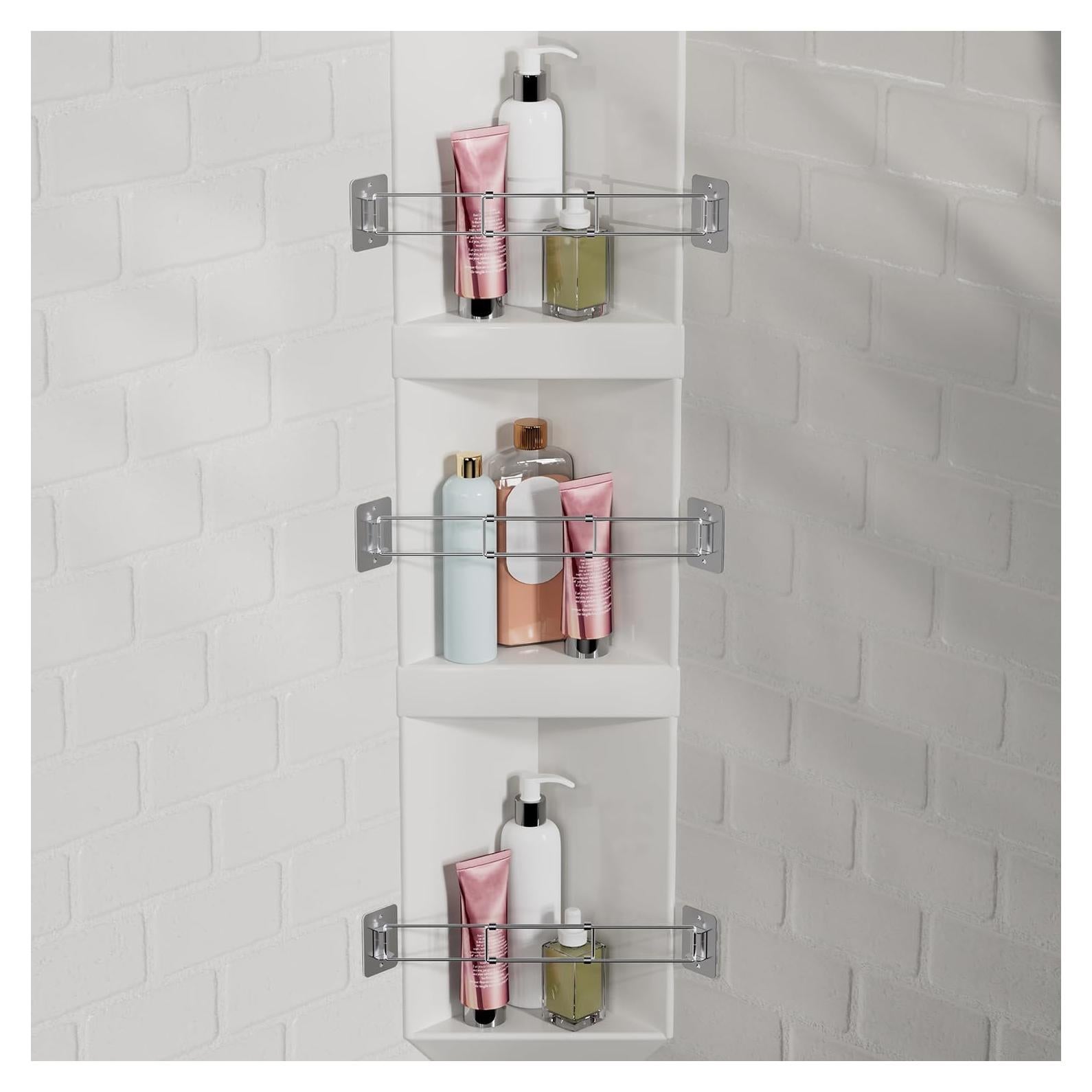 Barra de Almacenamiento de Esquina para Ducha RV FOCSPROD 20-35cm