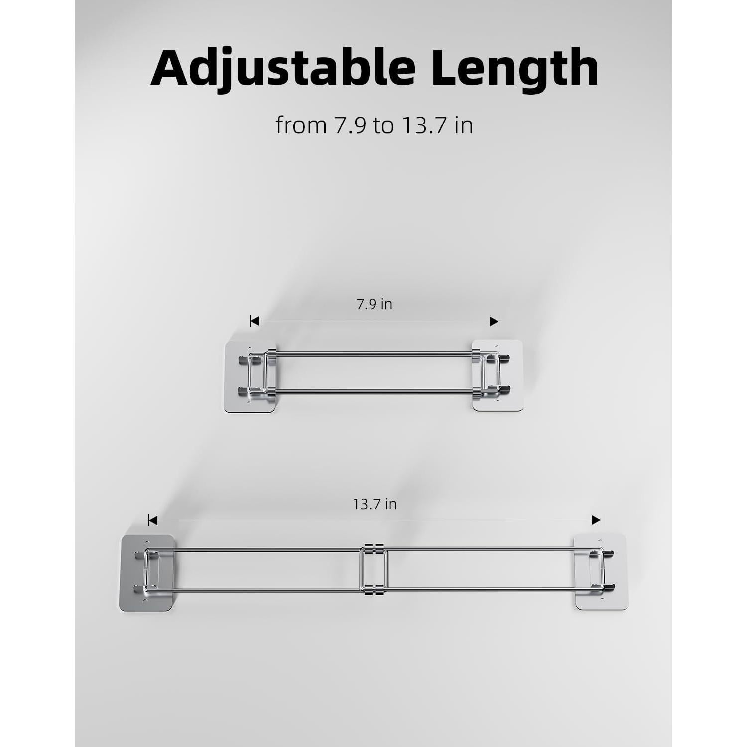 Barra de Almacenamiento de Esquina para Ducha RV FOCSPROD 20-35cm