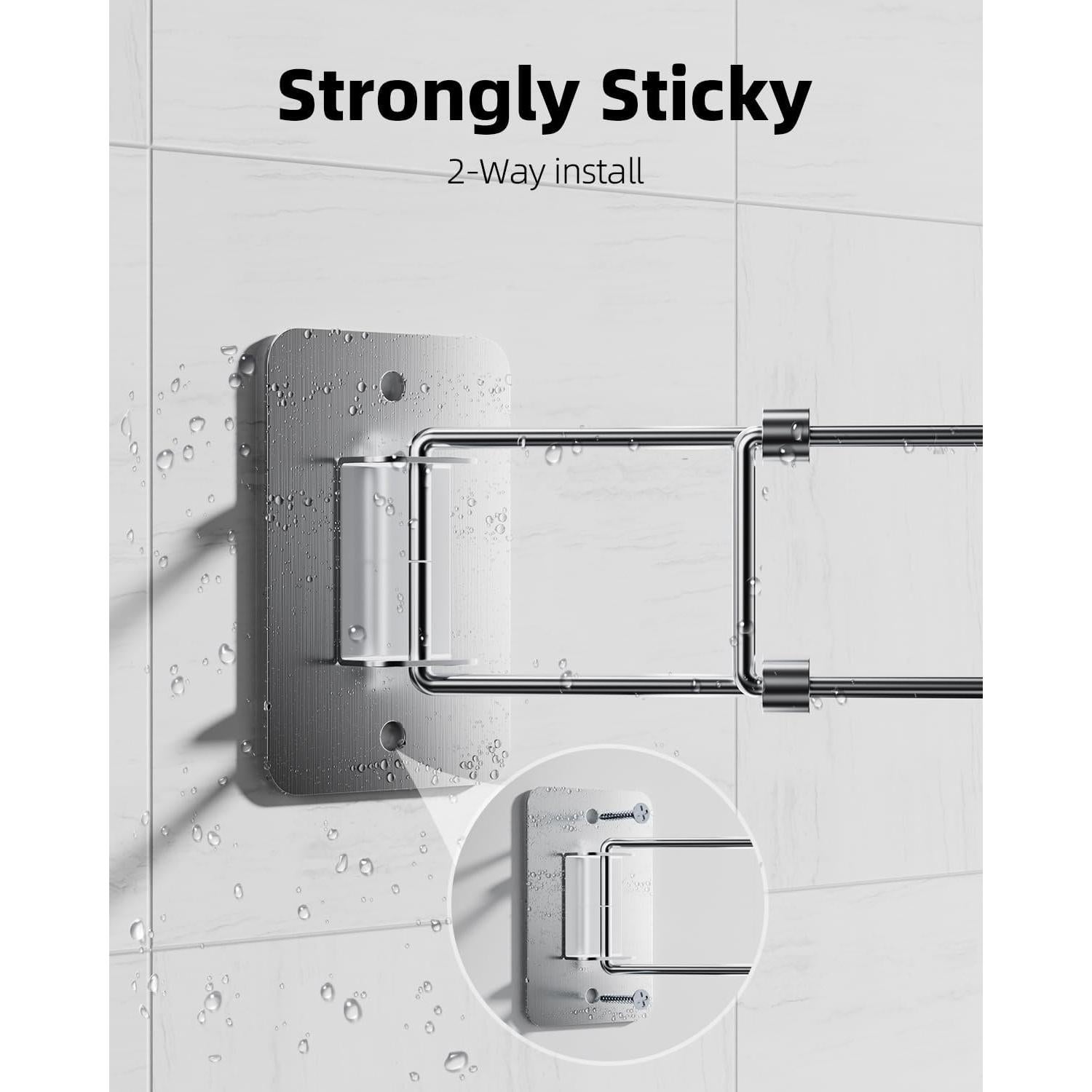 Barra de Almacenamiento de Esquina para Ducha RV FOCSPROD 20-35cm