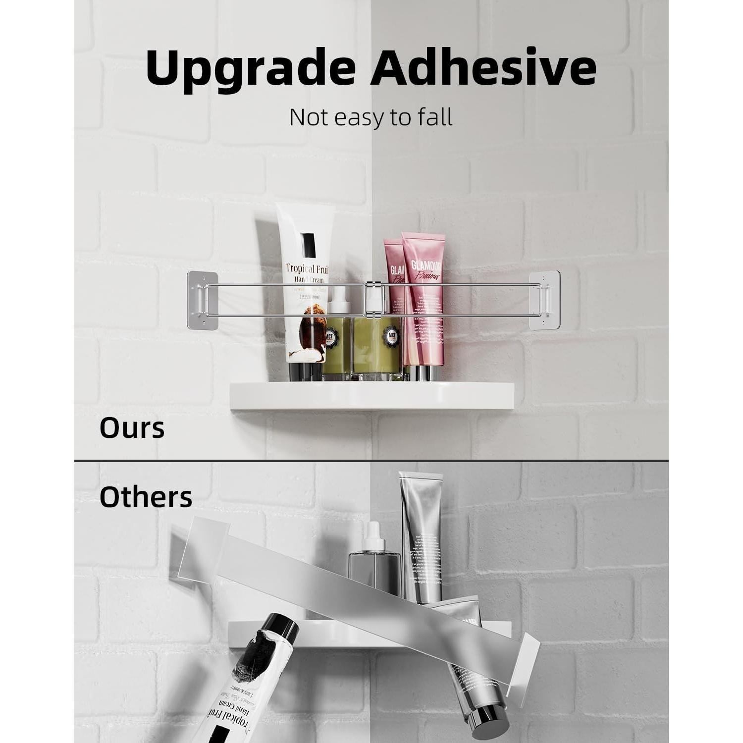 Barra de Almacenamiento de Esquina para Ducha RV FOCSPROD 20-35cm