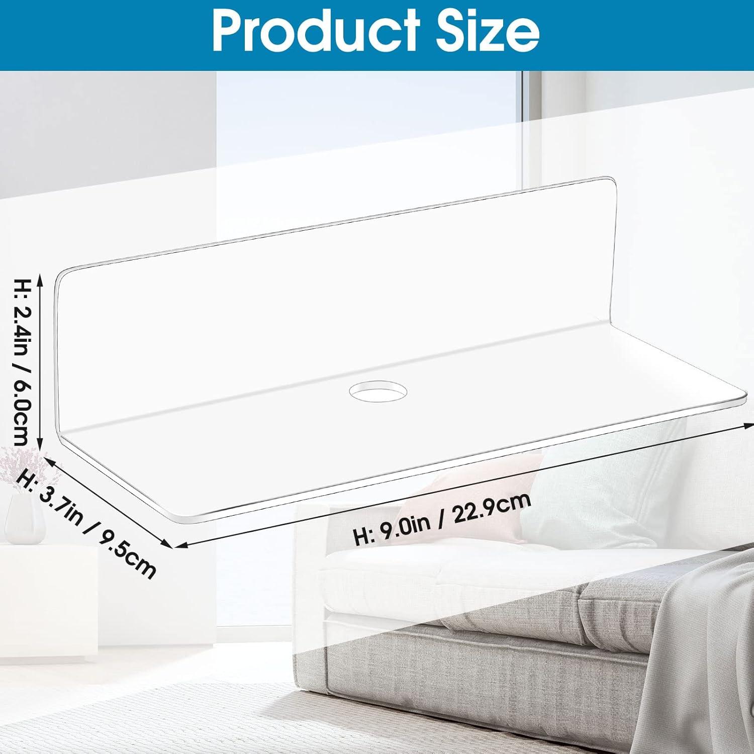 8 Estantes Flotantes Adhesivos Maitys 22.9x10.1 cm Blanco