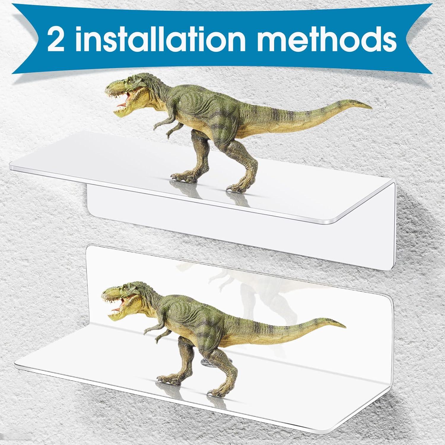 8 Estantes Flotantes Adhesivos Maitys 22.9x10.1 cm Blanco