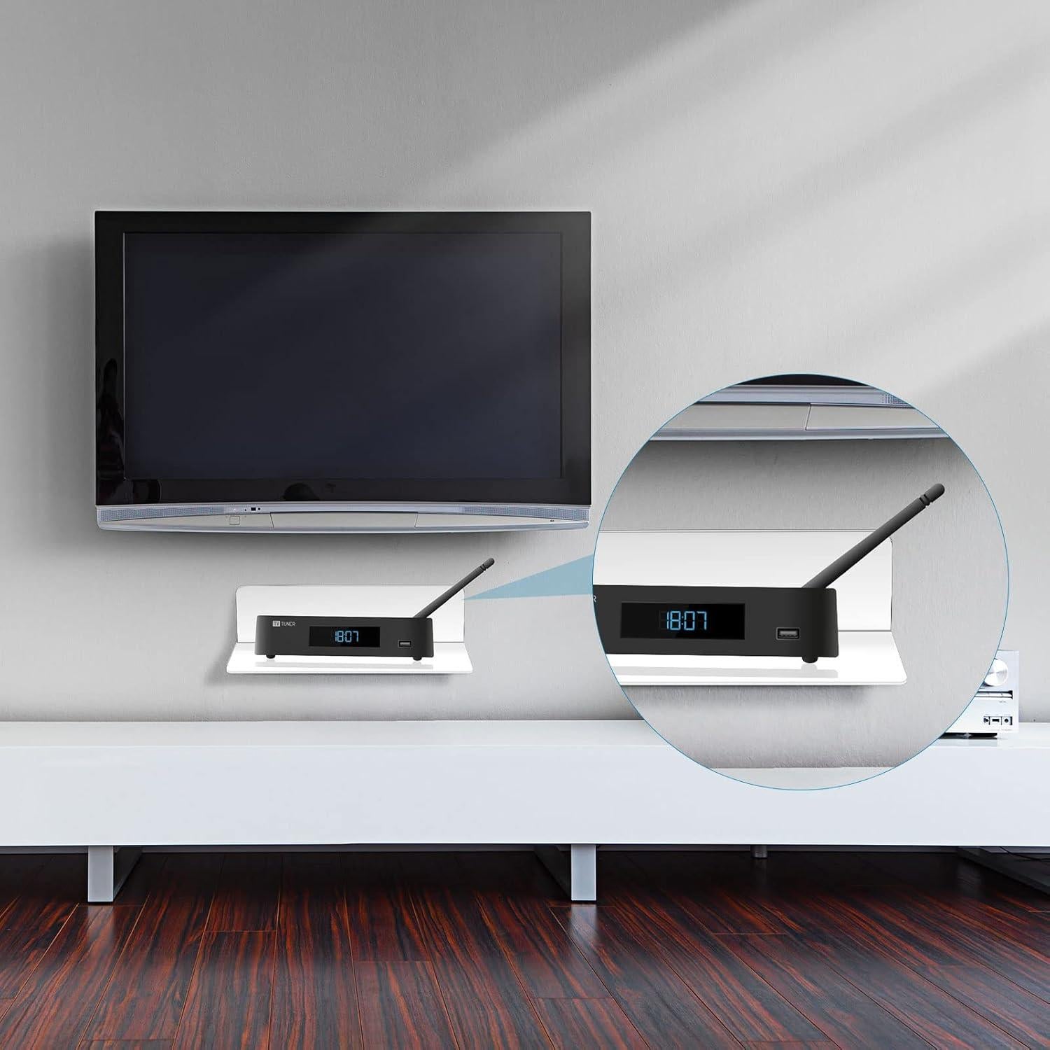 8 Estantes Flotantes Adhesivos Maitys 22.9x10.1 cm Blanco