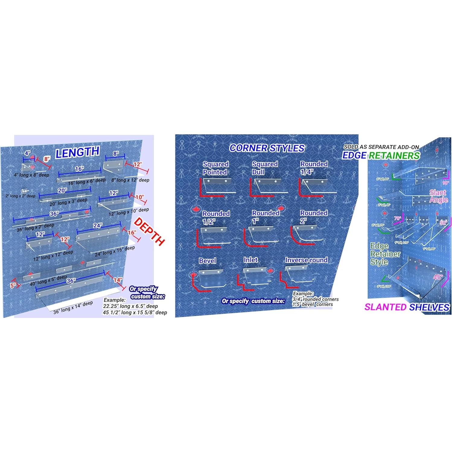 Estante Flotante Acrílico Xform3 101.6 cm Personalizable