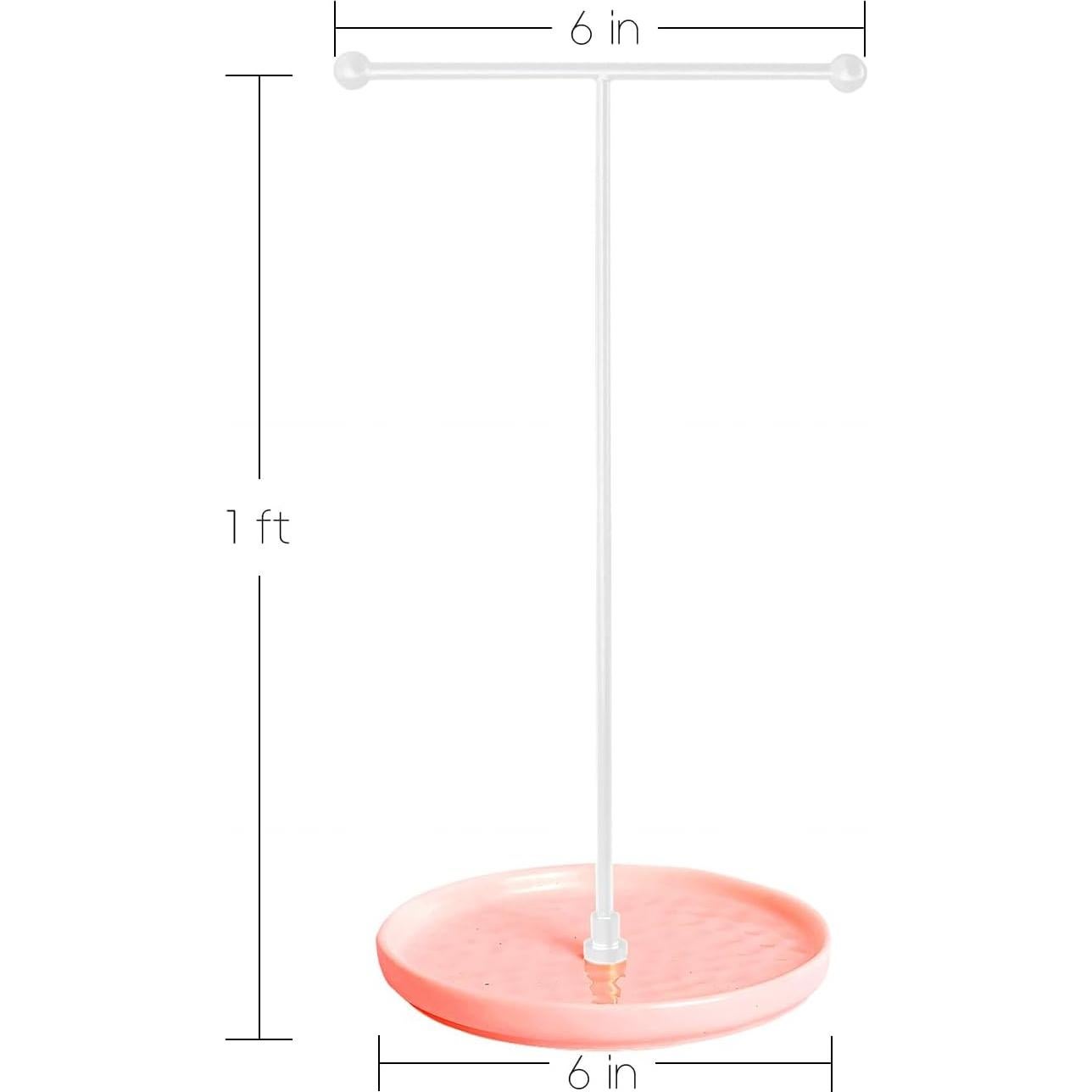 Soporte para Collares VROOMIUM - Cerámica Rosa 15.24cm x 30.48cm
