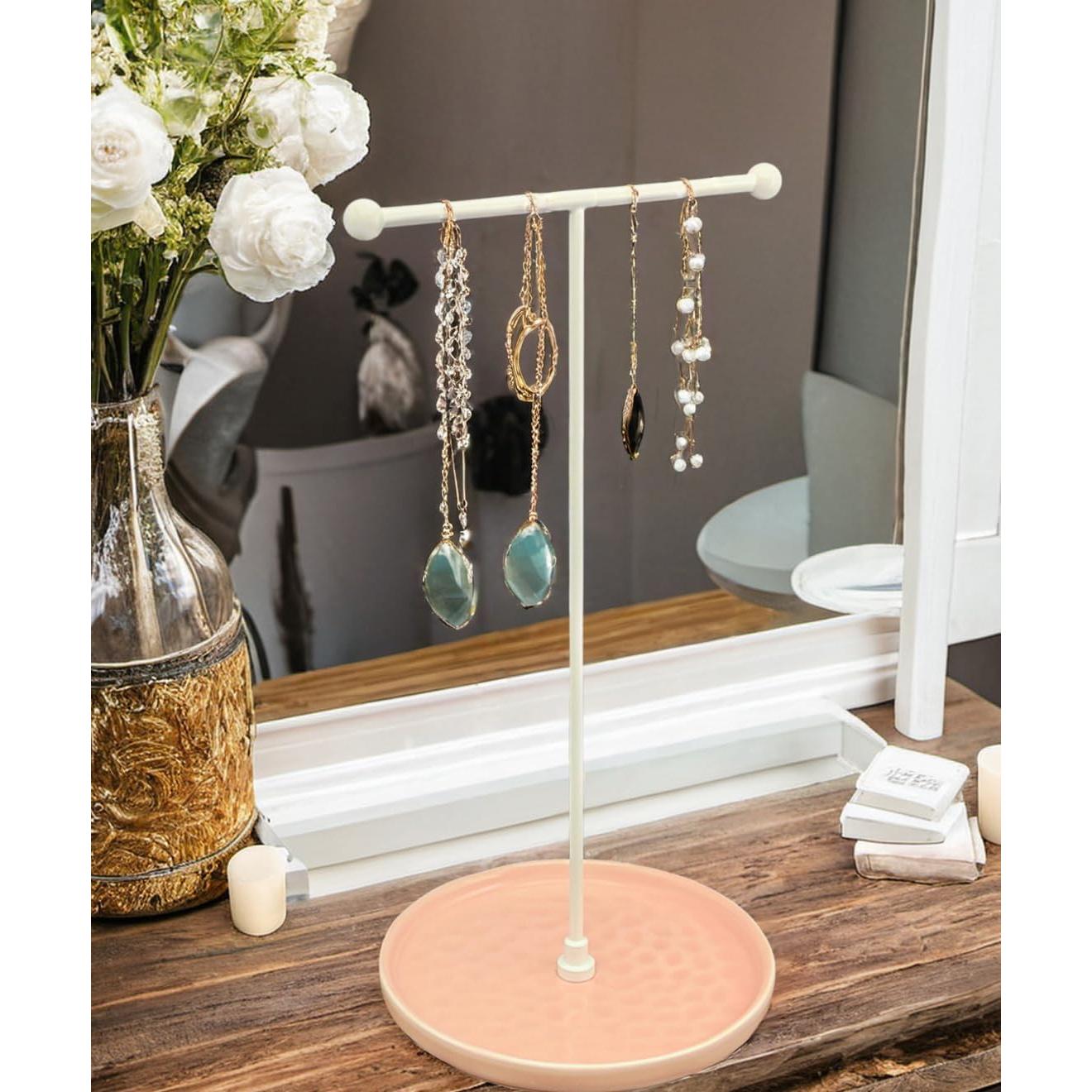 Soporte para Collares VROOMIUM - Cerámica Rosa 15.24cm x 30.48cm