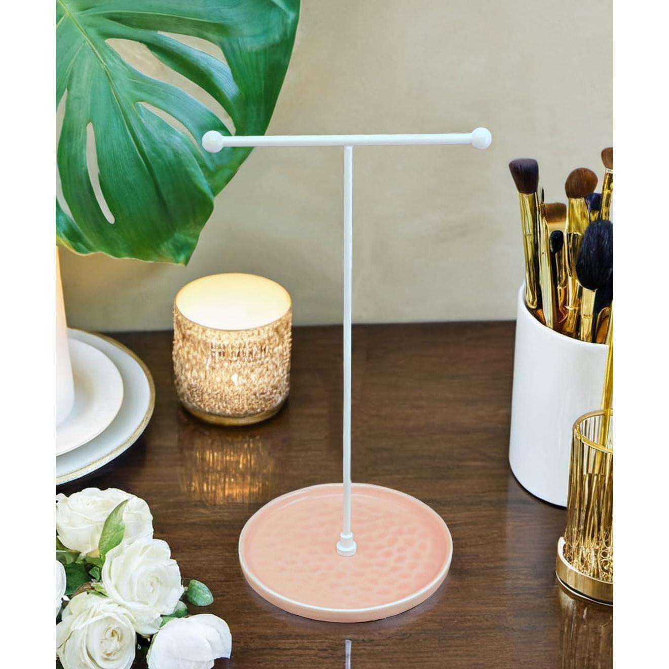 Soporte para Collares VROOMIUM - Cerámica Rosa 15.24cm x 30.48cm