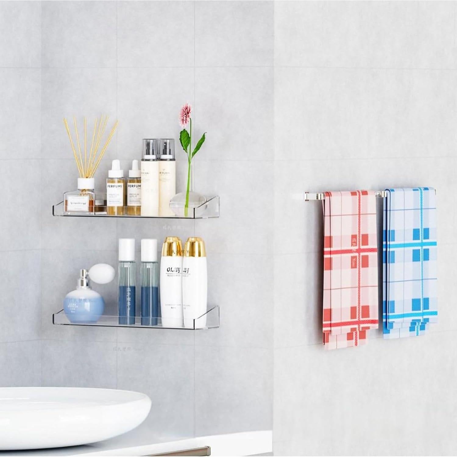 Estantes Flotantes de Acrílico Taoxiwave - 2PCS para Baño y Cocina