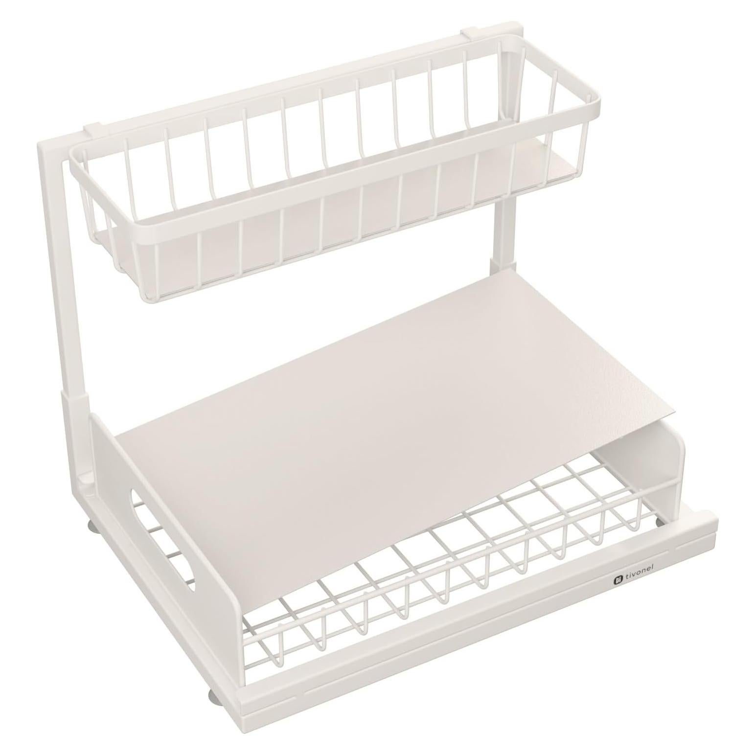 Organizador Bajo Fregadero TIVONEL Blanco 2 Niveles 1 Paquete