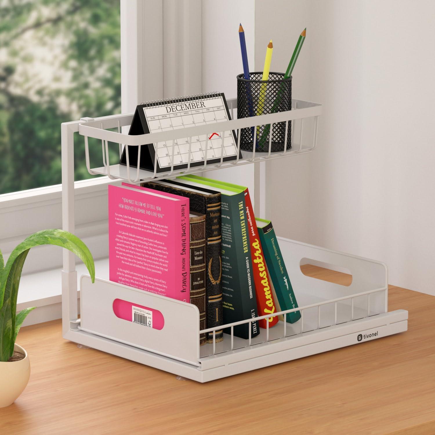 Organizador Bajo Fregadero TIVONEL Blanco 2 Niveles 1 Paquete