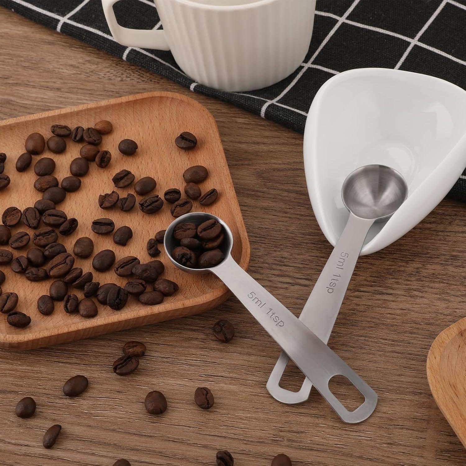 Cucharas Medidoras de Acero Inoxidable Mozeat Lens 5ml 2 Pcs