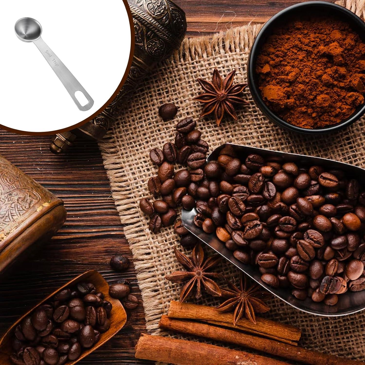 Cucharas Medidoras de Acero Inoxidable Mozeat Lens 5ml 2 Pcs