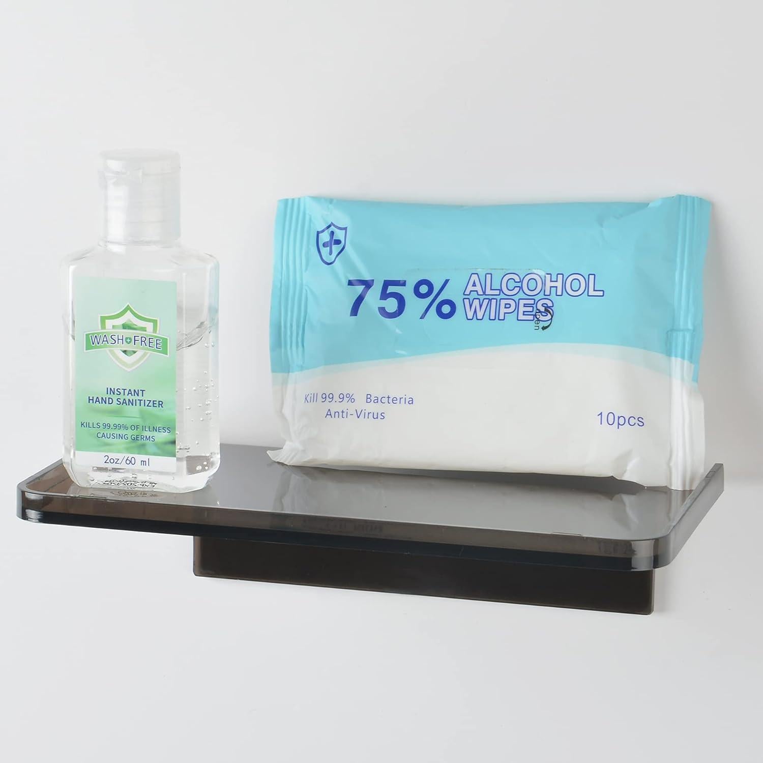 Estante de Pared Adhesivo MATIMASU Negro 18.5x10.8 cm