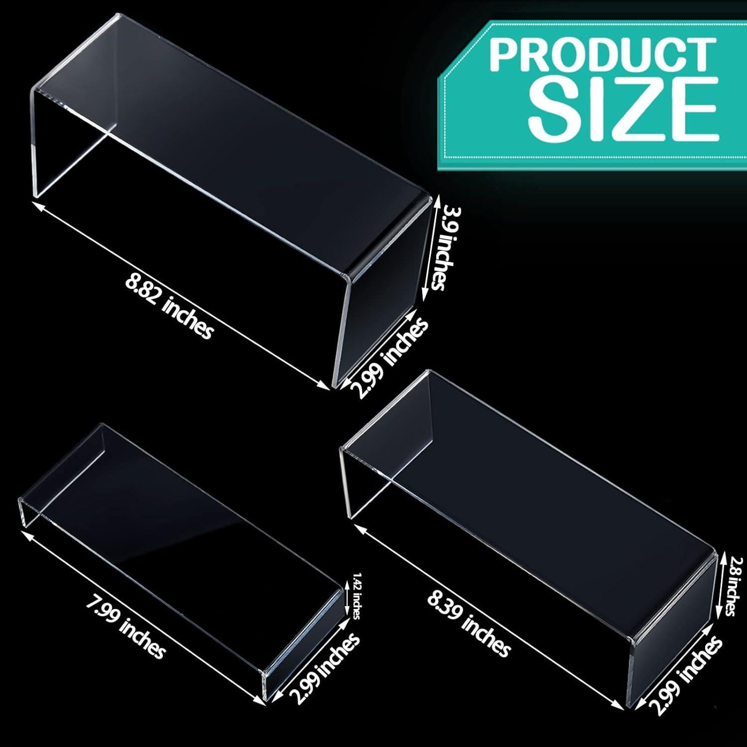 Soportes Acrílicos Sintuff 12 Pcs para Exhibición 3 Tamaños