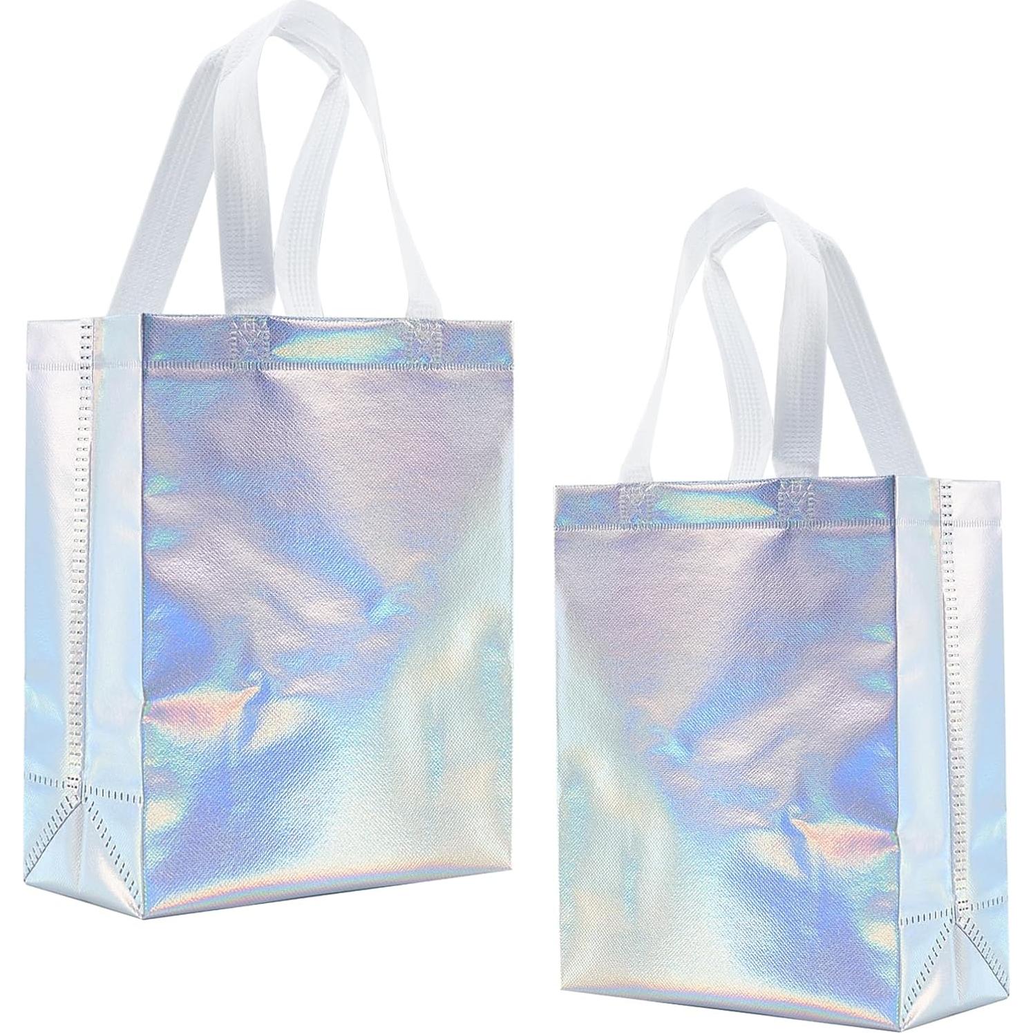 Bolsas de Regalo Reutilizables Tendwarm 12 Pcs Iridiscentes 20x10x25 cm