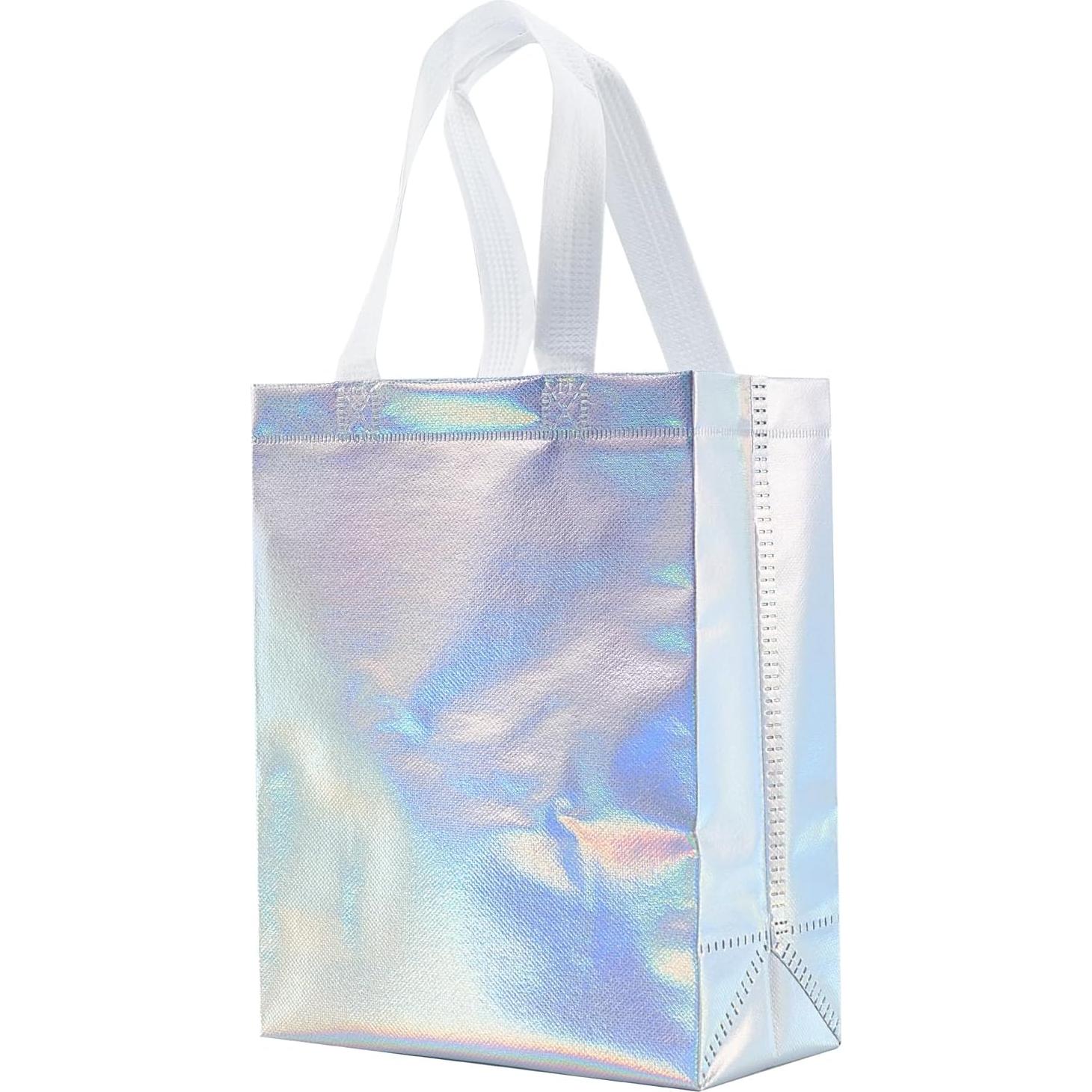 Bolsas de Regalo Reutilizables Tendwarm 12 Pcs Iridiscentes 20x10x25 cm