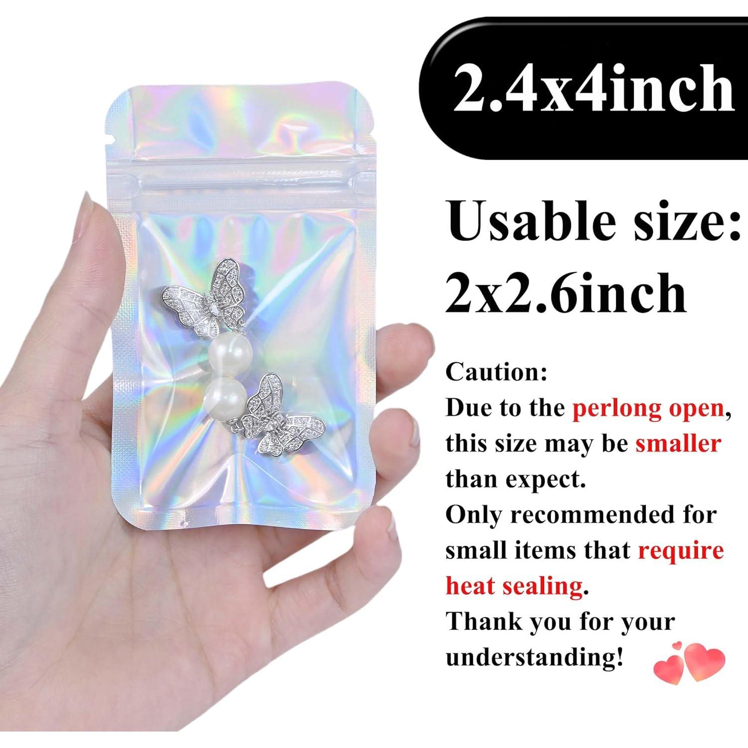 Bolsa de Mylar Reutilizable Millefiore 100 Unidades Holográfico 6.1x10.2cm