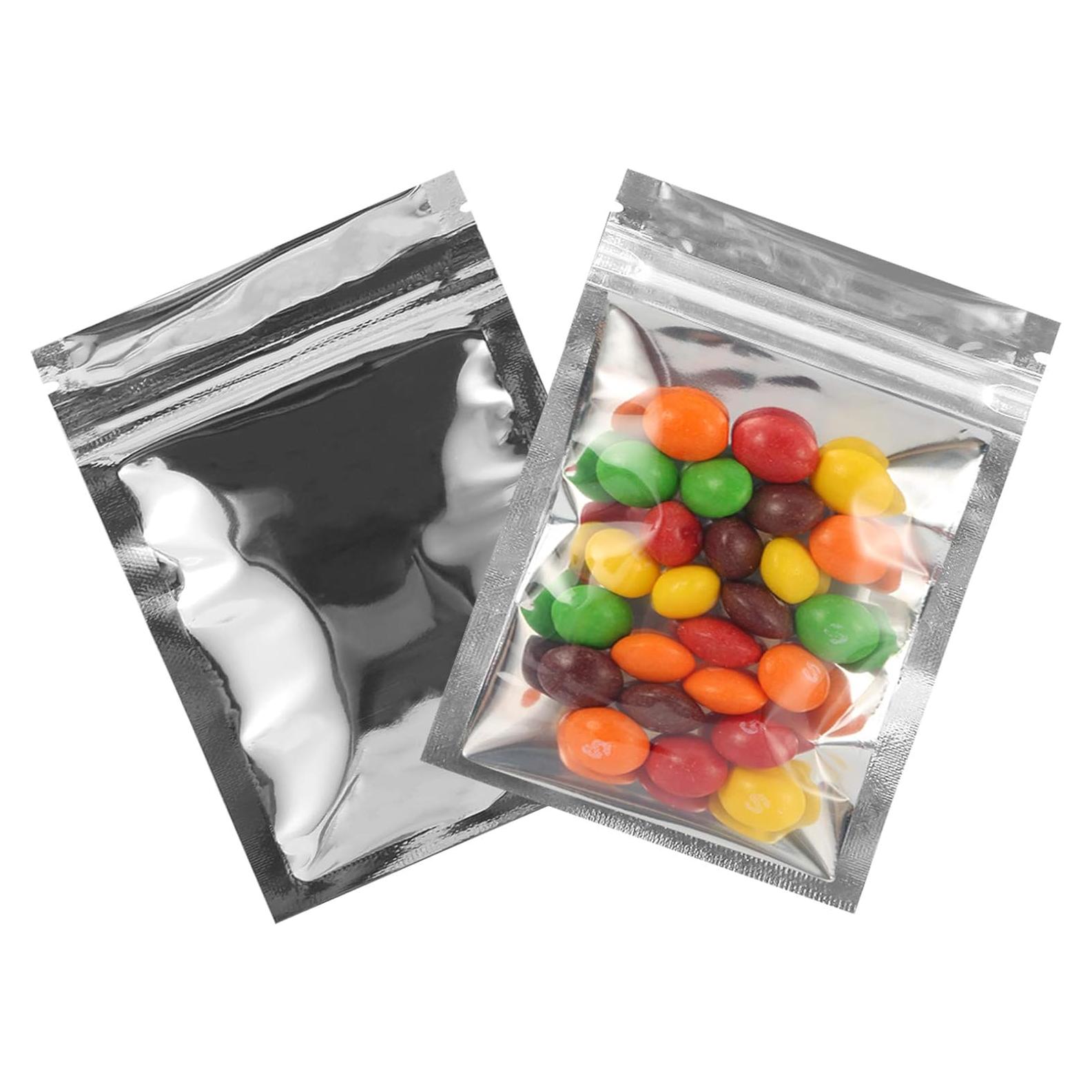 Bolsas Mylar Reutilizables MALENOO 100 Pcs 8x11 cm A Prueba de Olores