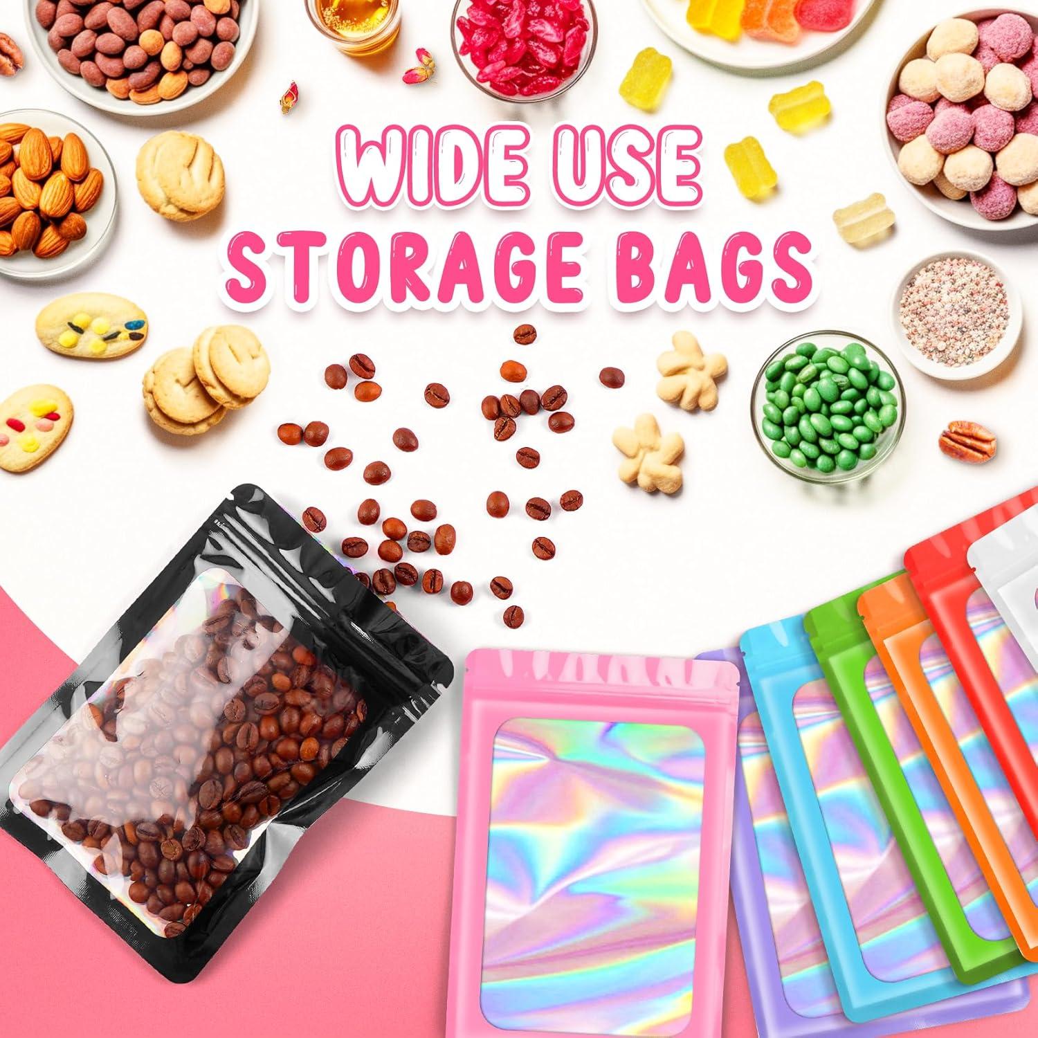 Bolsas Reutilizables Holográficas FUNFERY 100 Unidades 10x15 cm