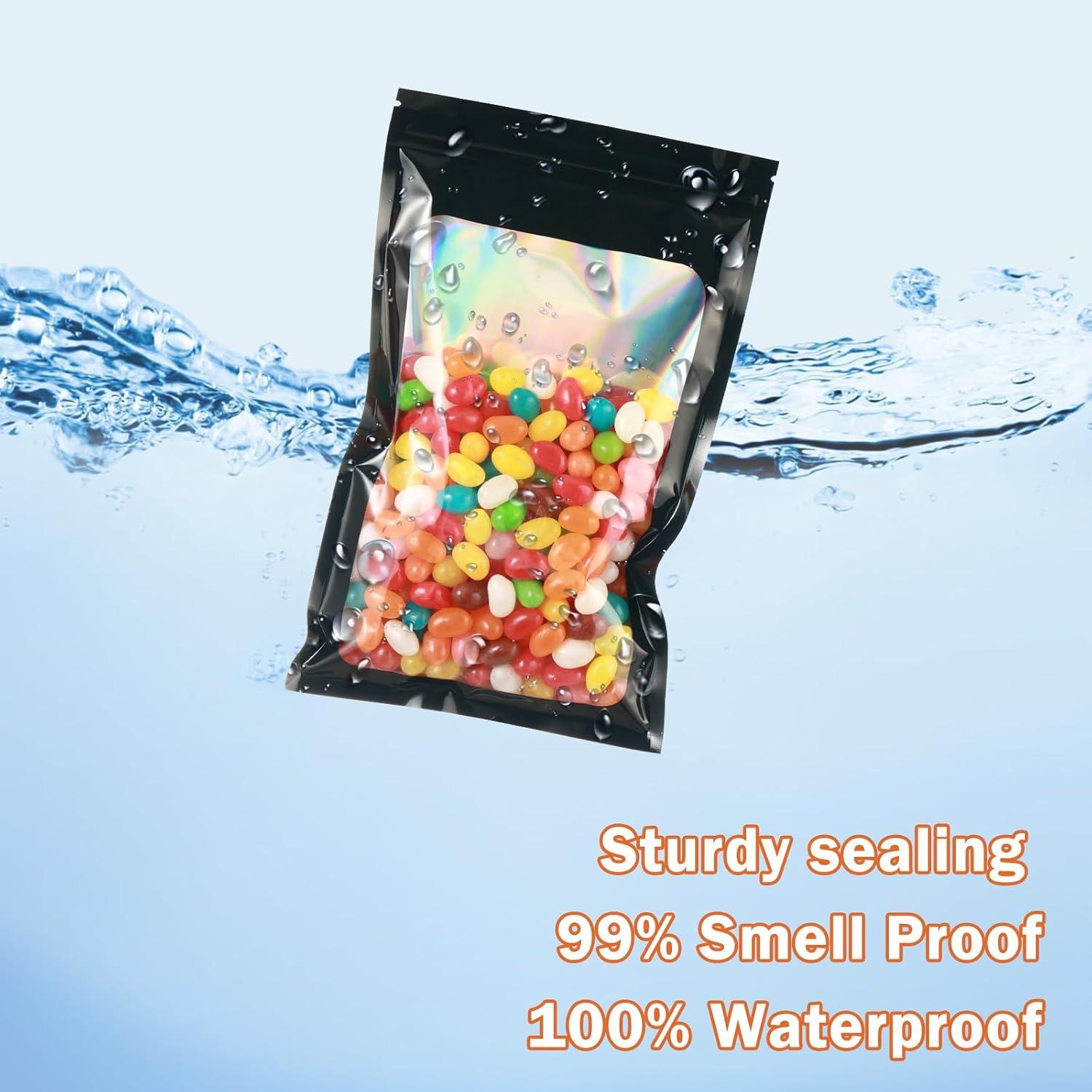 120 Bolsas Mylar Holográficas 7x10 cm GcFoir Reutilizables