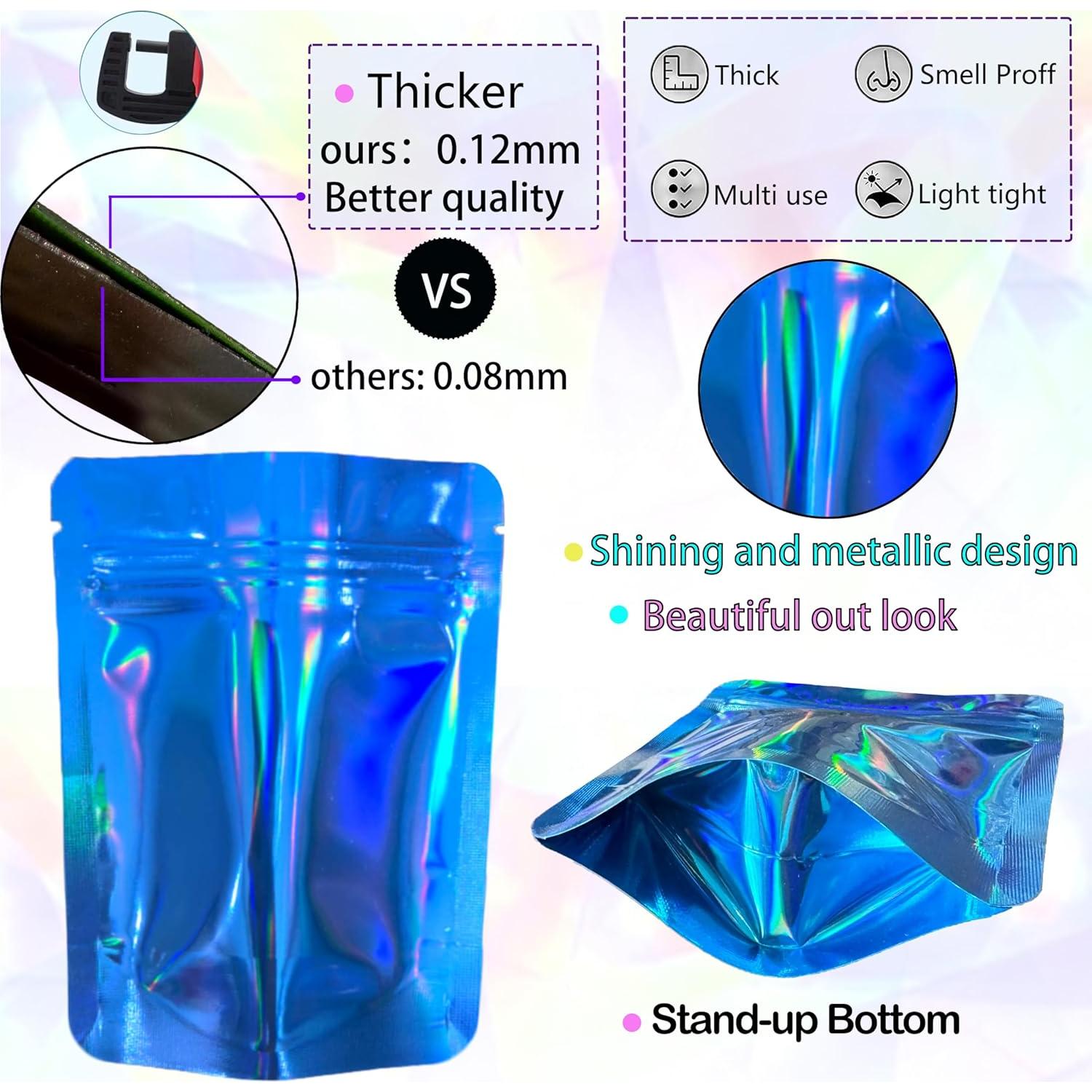 Paquete de 100 Bolsas Mylar YINGZON 15x10 cm Reutilizables