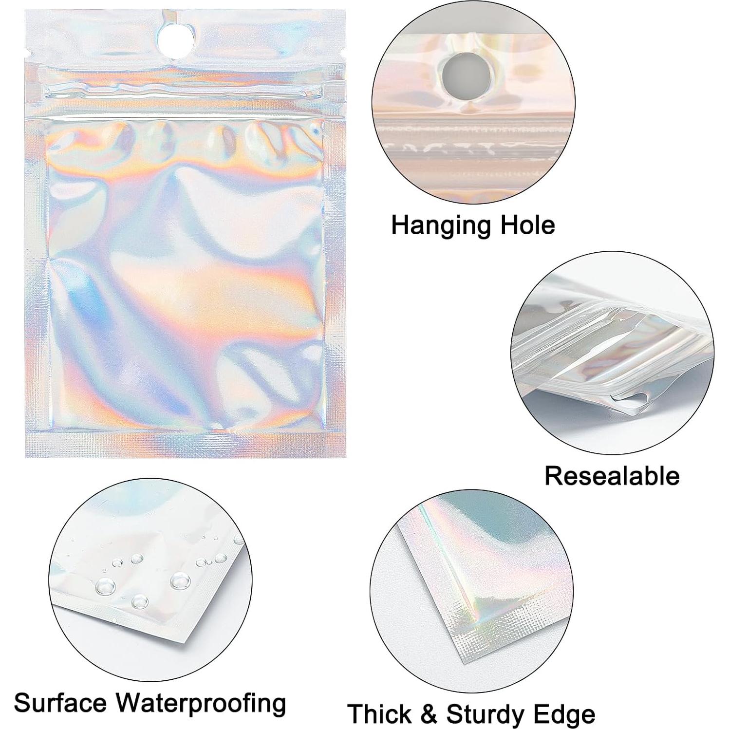 Bolsas Mylar Reutilizables Joycraft 100pcs 9x12cm Holográficas