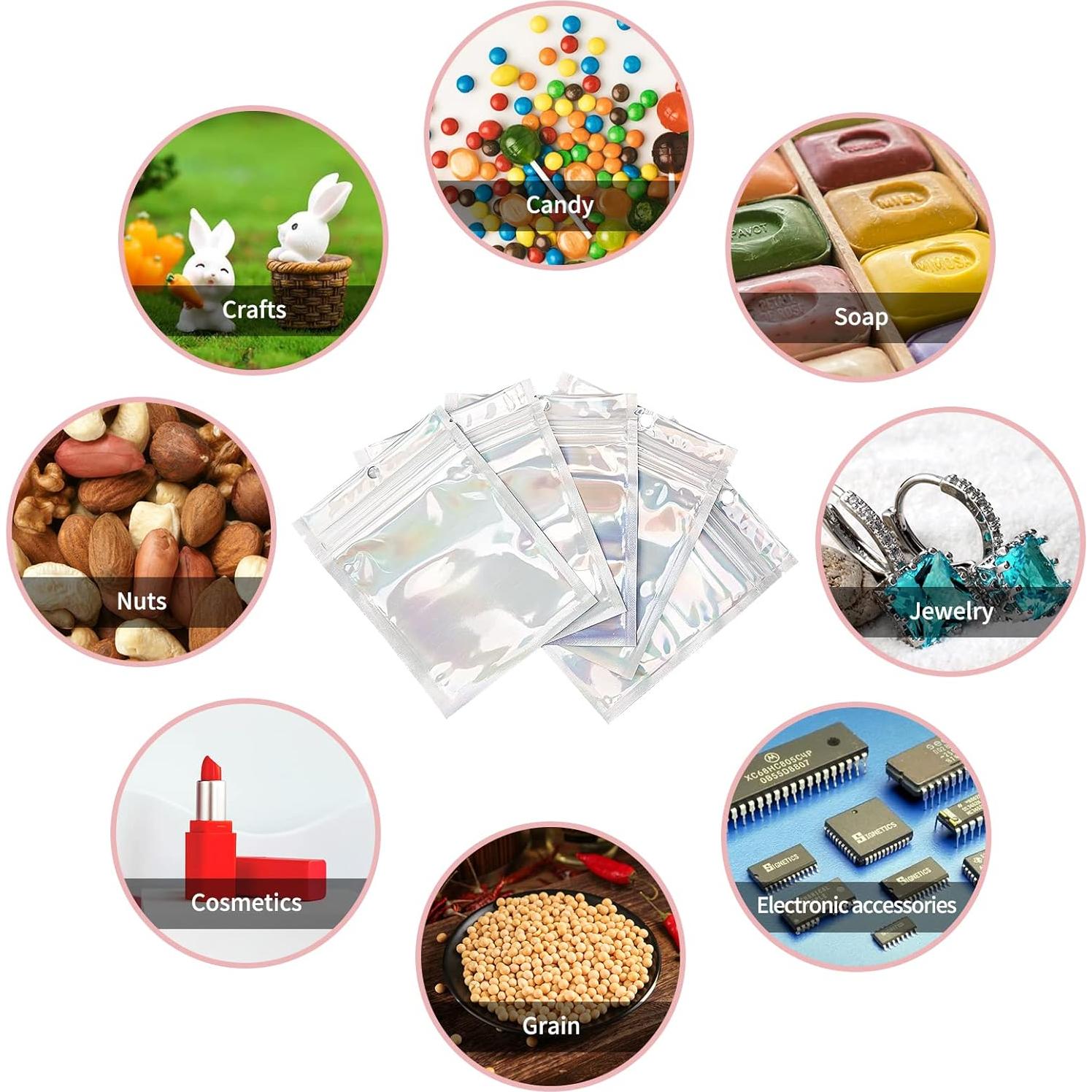 Bolsas Mylar Reutilizables Joycraft 100pcs 9x12cm Holográficas