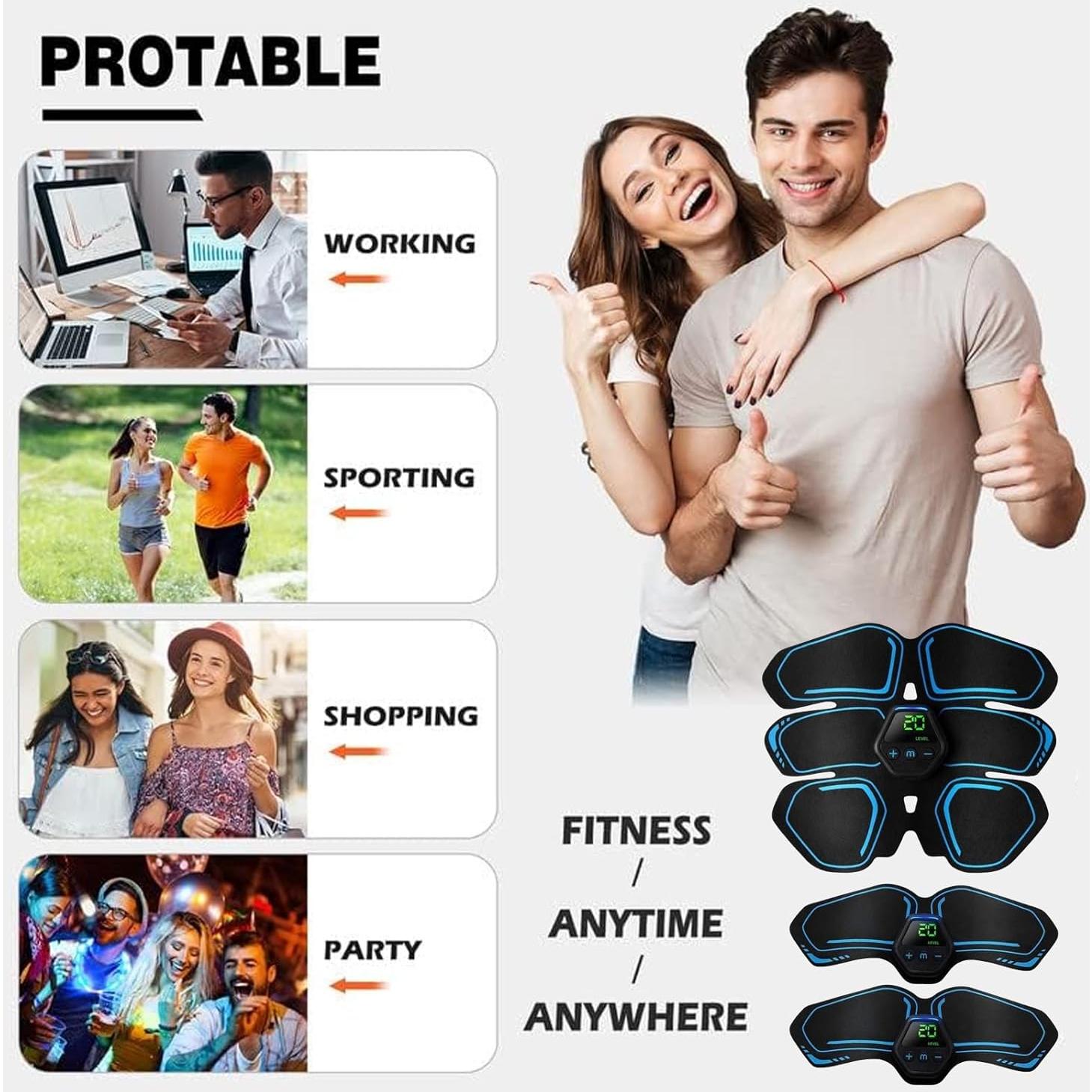 Estimulador Muscular Zomhaos MHD TENS 3 en 1 Abdominales