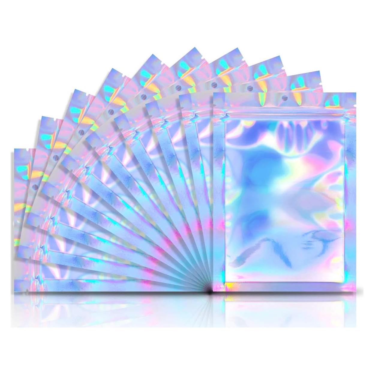 100 Bolsas Mylar Reutilizables 3x4" a Prueba de Olores