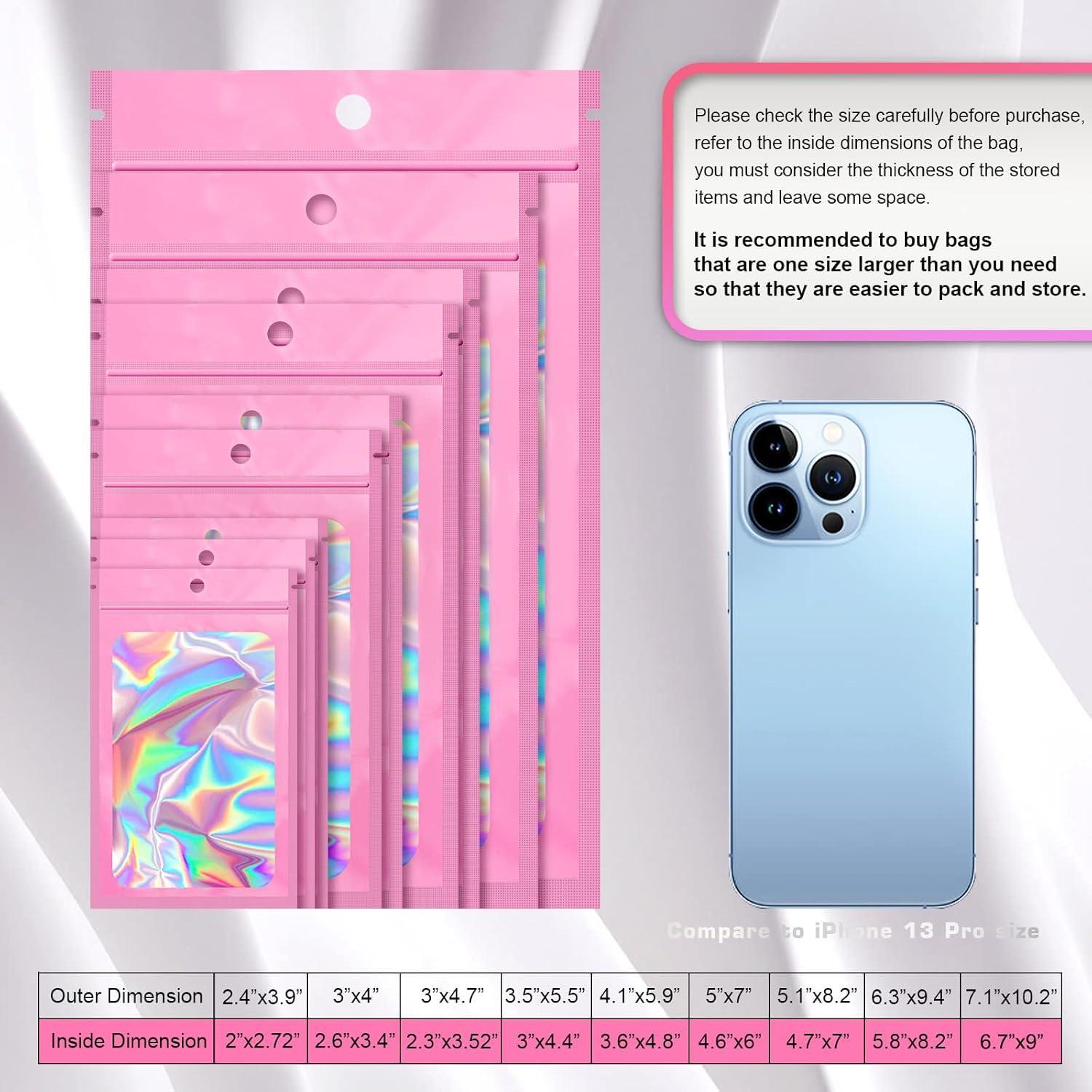 Paquete de 100 Bolsas Mylar Reutilizables MR.KIANGCI 7.6x10.2 cm