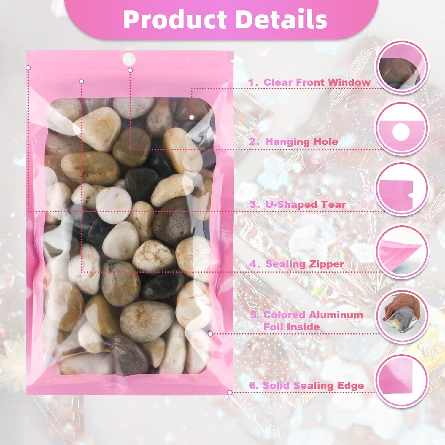 Paquete de 100 Bolsas Mylar Reutilizables MR.KIANGCI 7.6x10.2 cm