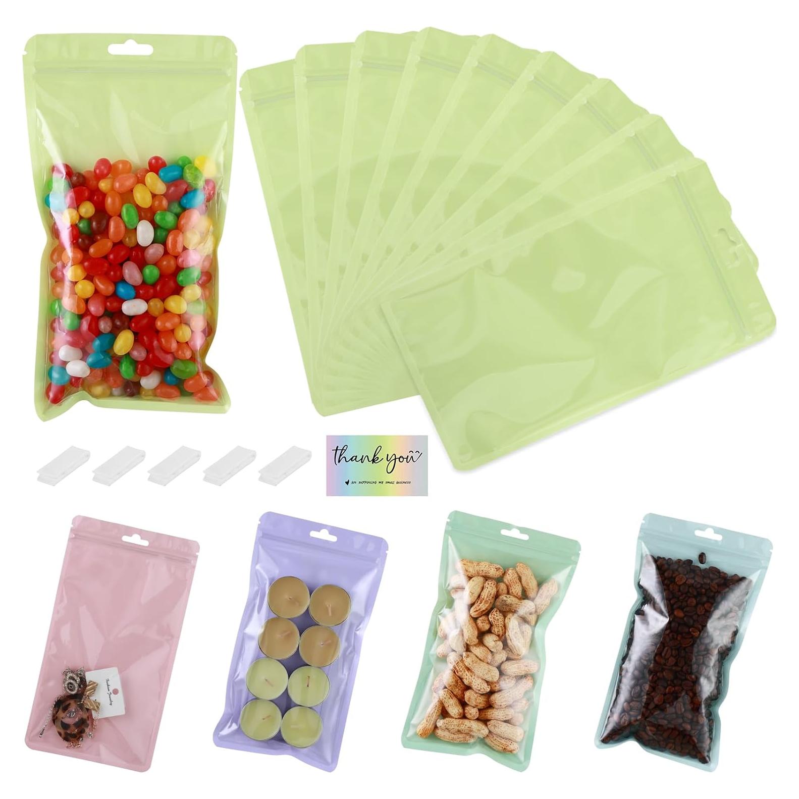 150 Bolsas Mylar Amarillas GcFoir 12.7x20.3 cm Reutilizables