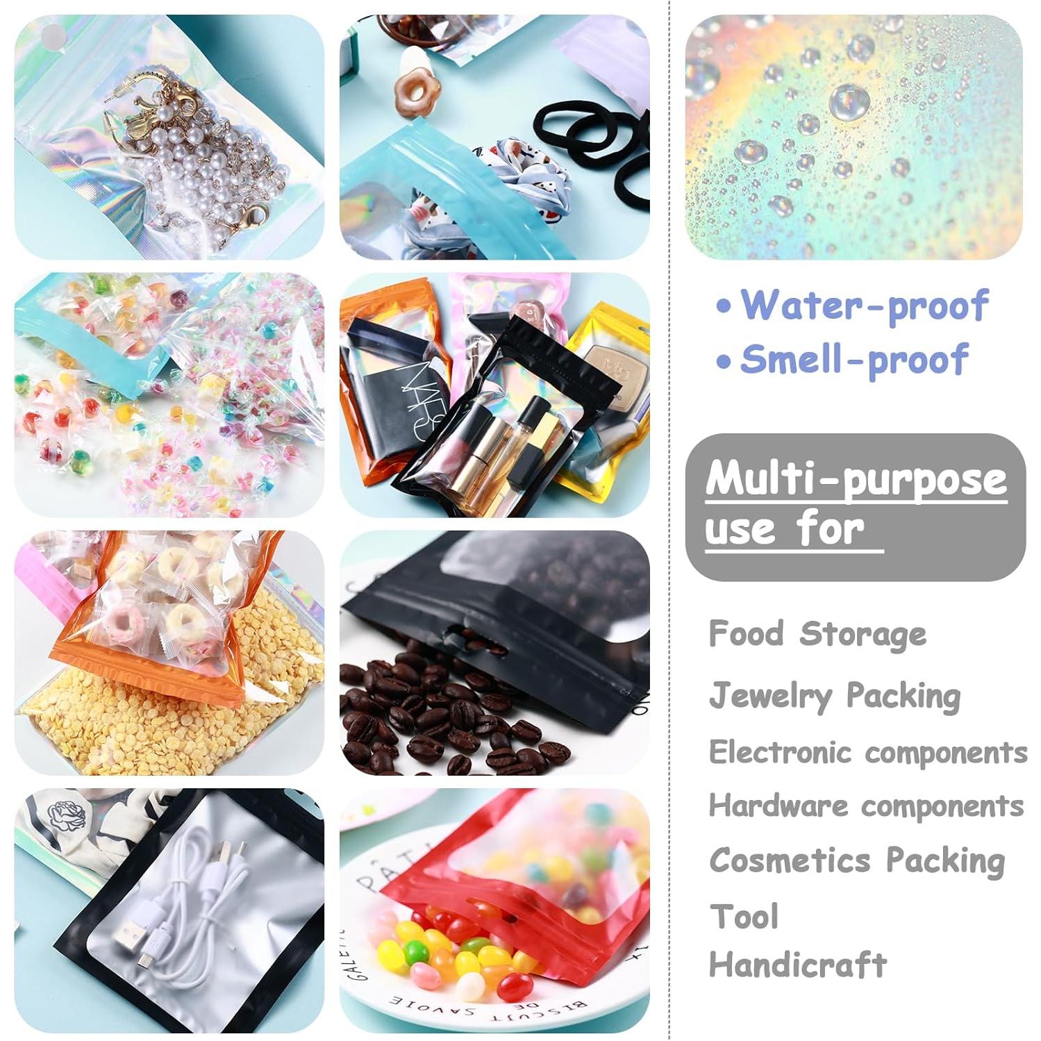 150 Bolsas Mylar Holográficas 10.16x15.24 cm Lucpur