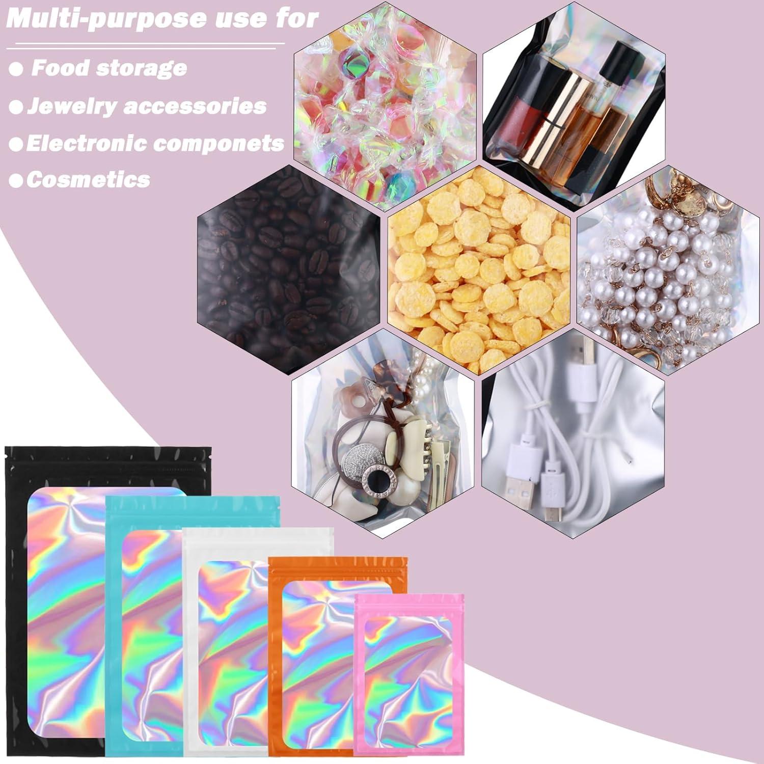 150 Bolsas Mylar Holográficas 10.16x15.24 cm Lucpur