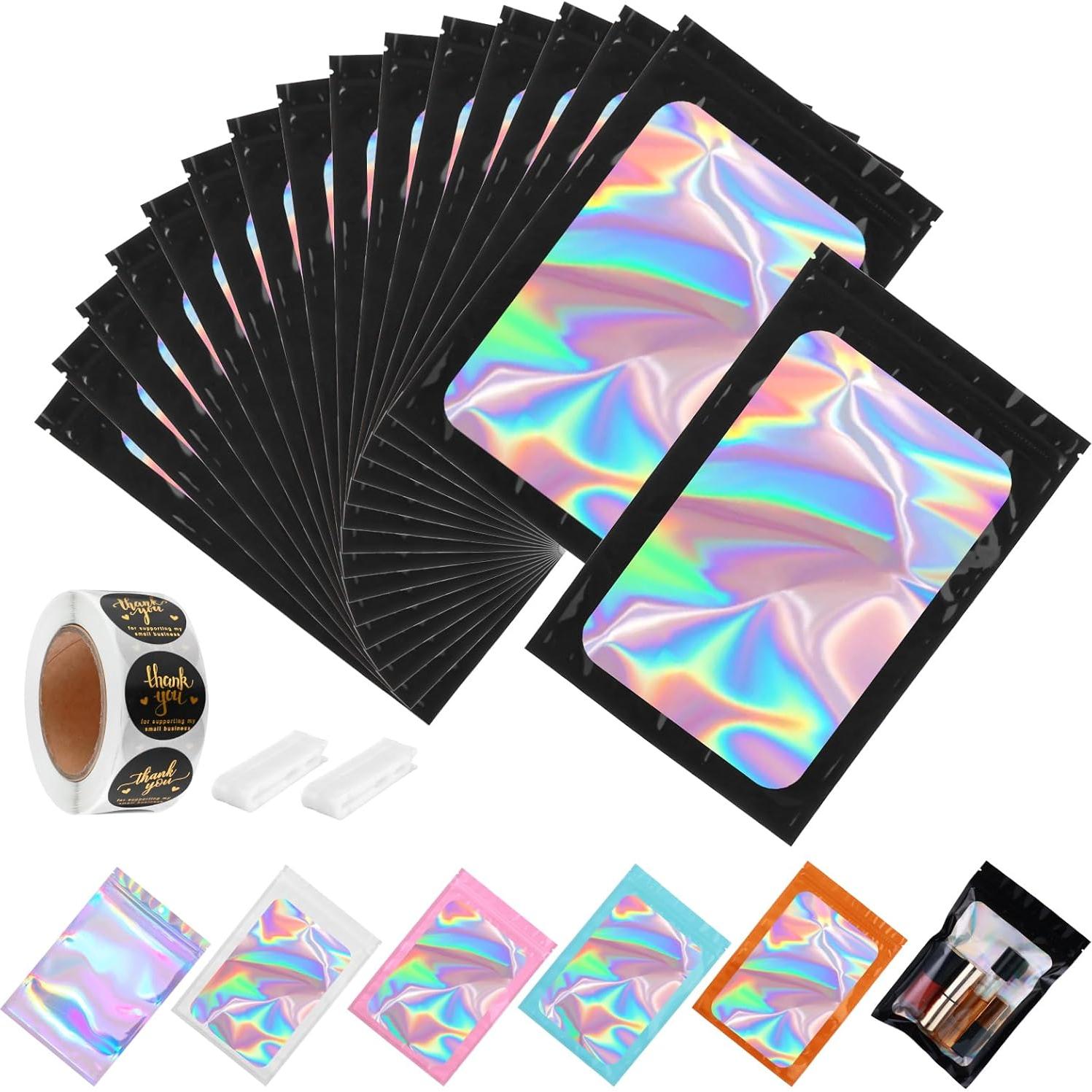 150 Bolsas Mylar Holográficas 10.16x15.24 cm Lucpur