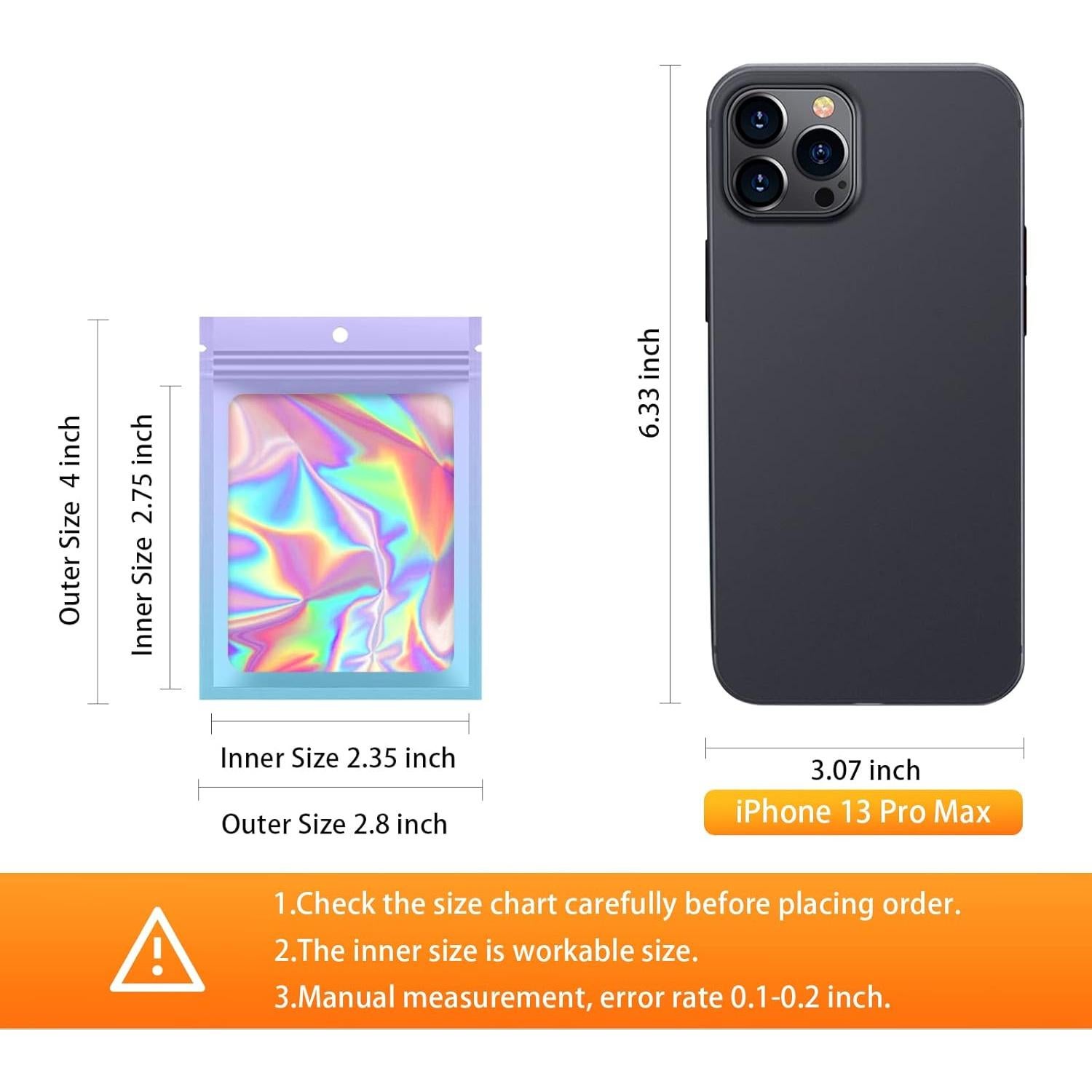 Bolsas Mylar Reutilizables LoraLosa 100 Piezas 7.6x10.2 cm