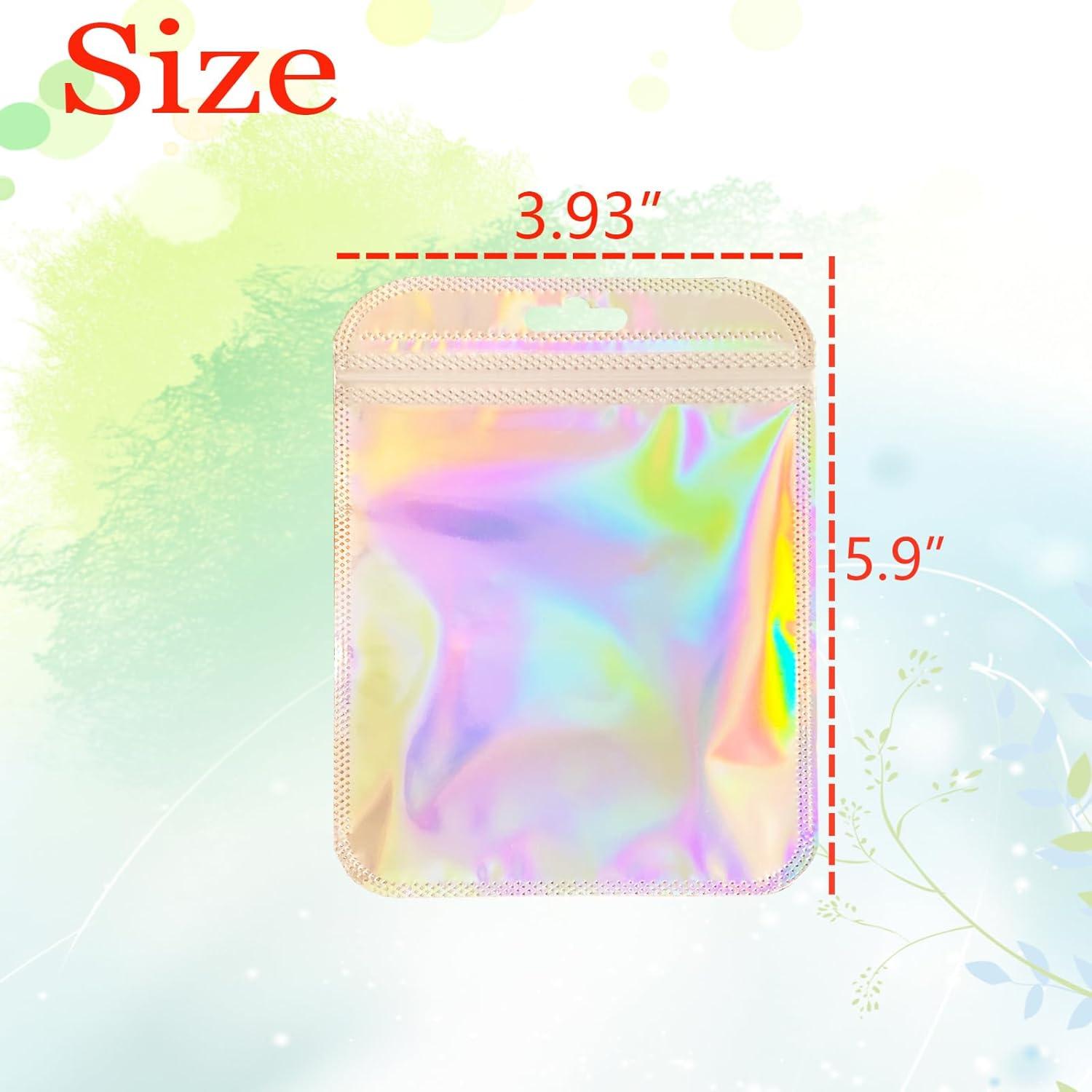 100 Bolsas Holográficas Reutilizables BOBECI 10x15cm