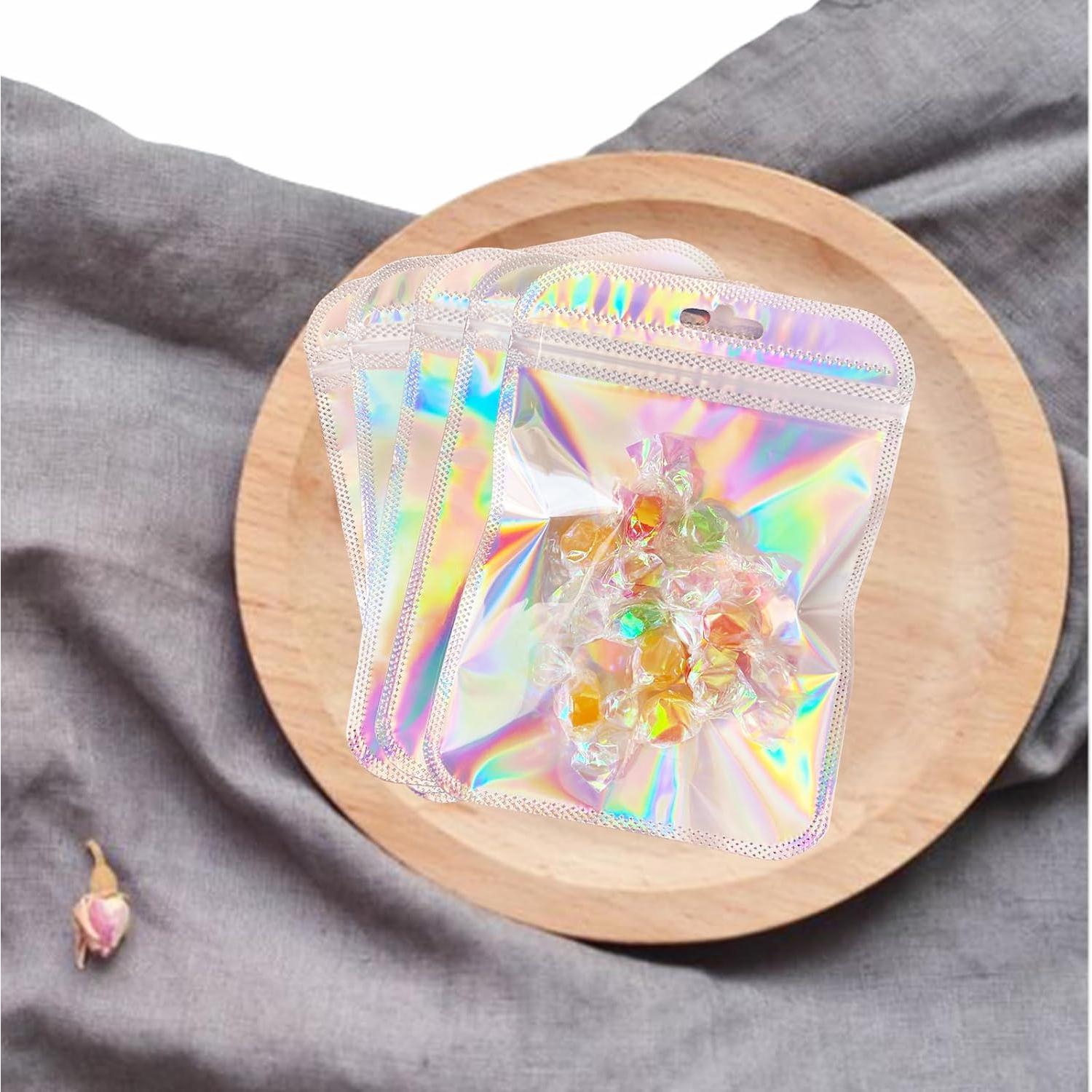 100 Bolsas Holográficas Reutilizables BOBECI 10x15cm