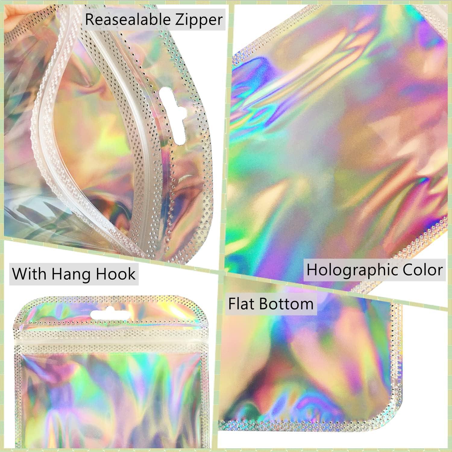 100 Bolsas Holográficas Reutilizables BOBECI 10x15cm