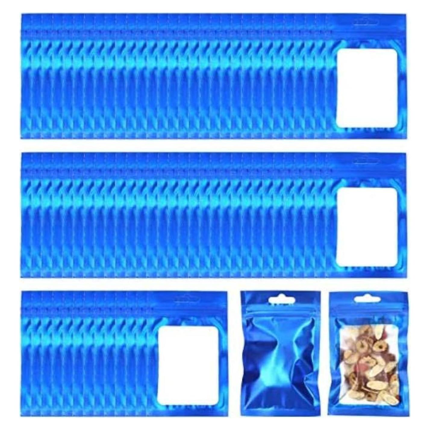 200 Bolsas de Mylar Auhafaly 12x7.5cm Reutilizables Azul