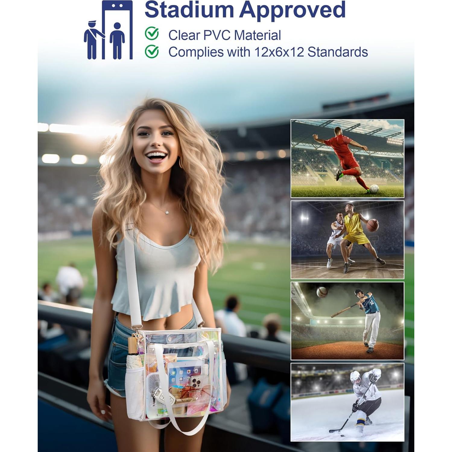 Bolsa Transparente Packism 30x15x30 cm Aprobada para Eventos