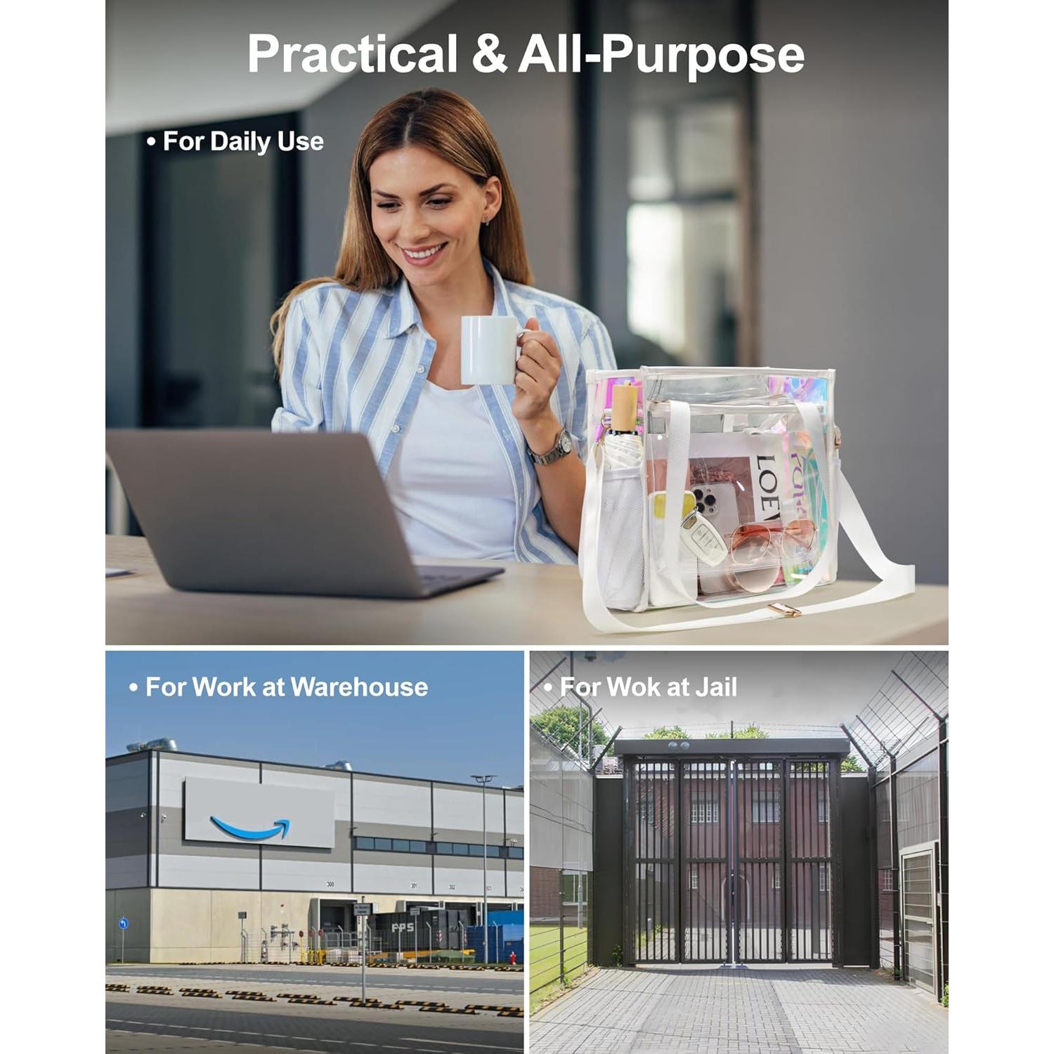 Bolsa Transparente Packism 30x15x30 cm Aprobada para Eventos