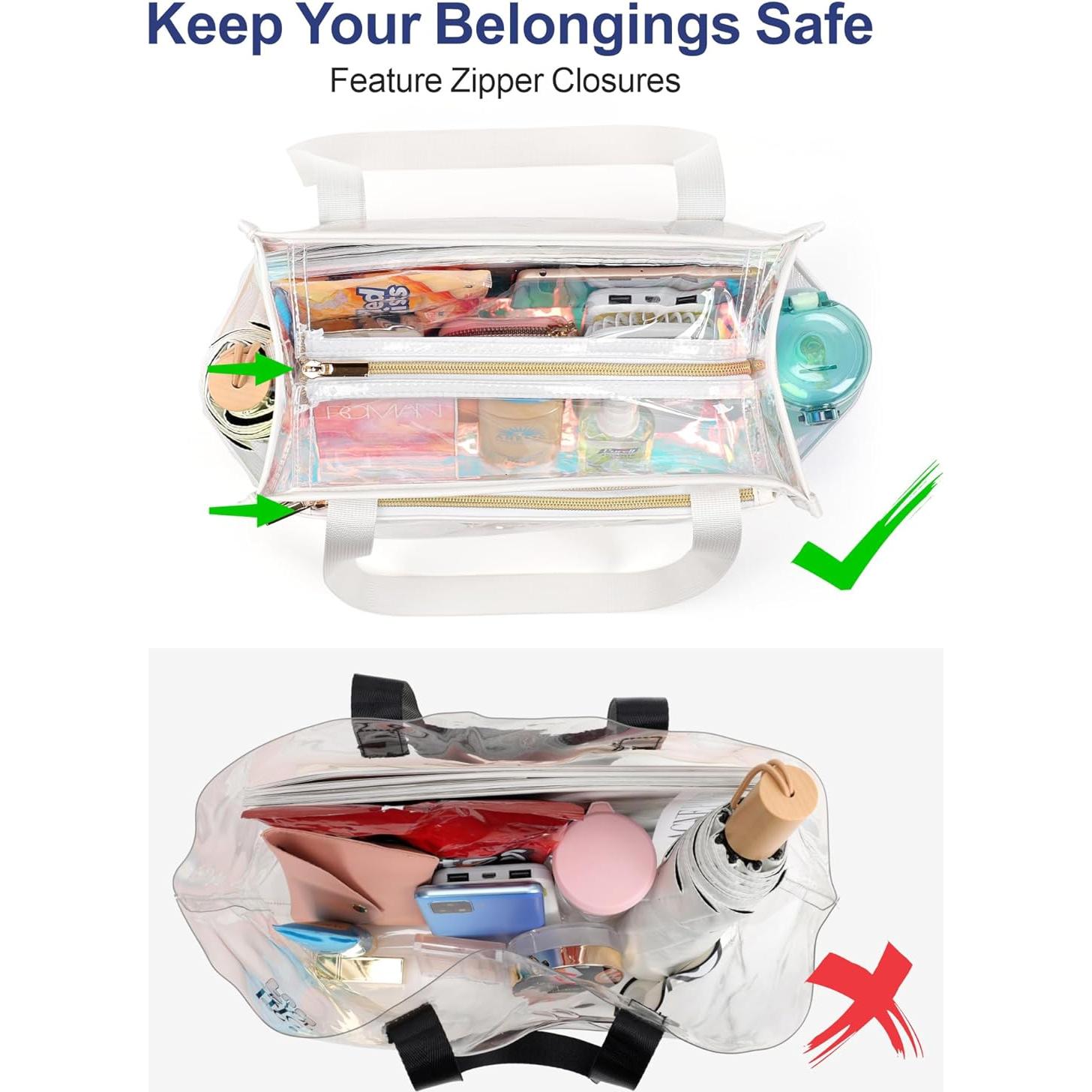 Bolsa Transparente Packism 30x15x30 cm Aprobada para Eventos