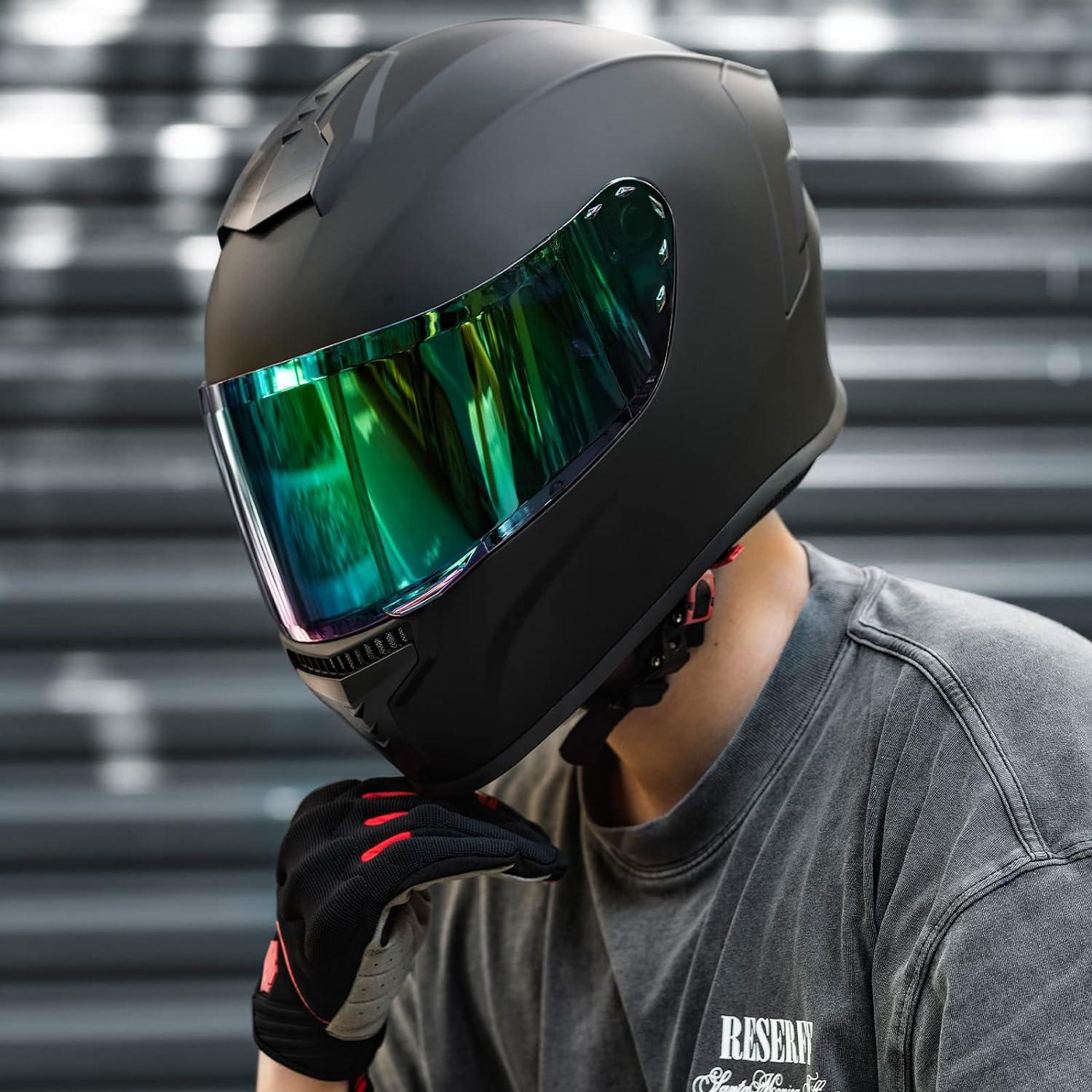 Casco Integral AUBOA MD-813 Negro Brillante 1.45 kg