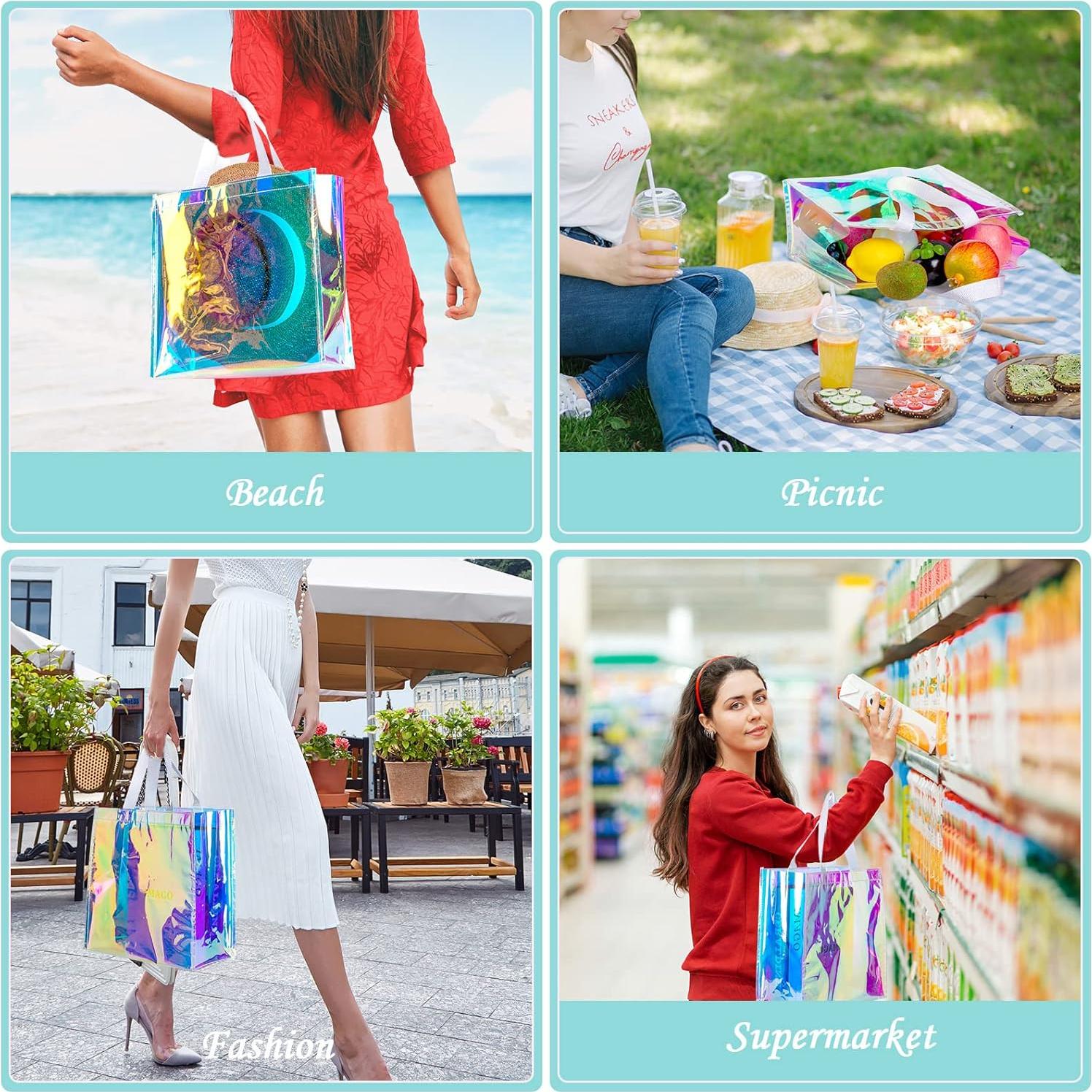 Bolsa Tote Transparente Eccliy 30 Pack 30x30x15 cm PVC