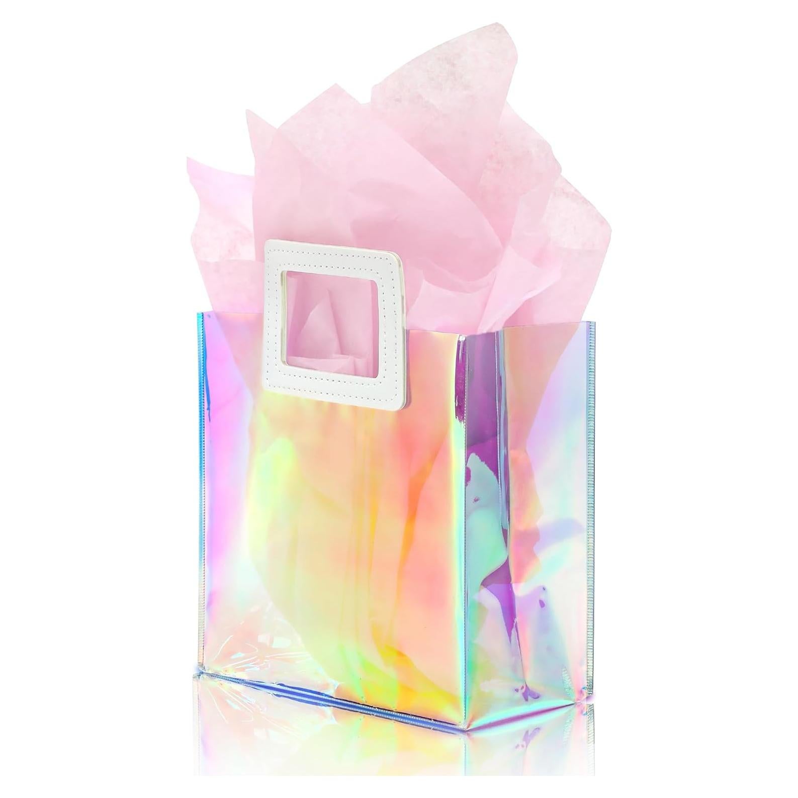 Bolsa de Regalo Holográfica KeerxunBag Rosa 20x17.8x10cm
